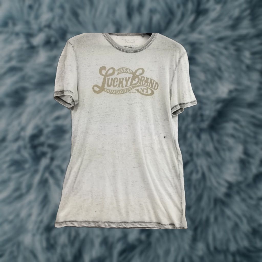 Lucky Brand Lucky Brand T-Shirt Men Gray Graphic Print Logo Crew Neck Short Sleeve Small Size US S / EU 44-46 / 1 - 1 Thumbnail