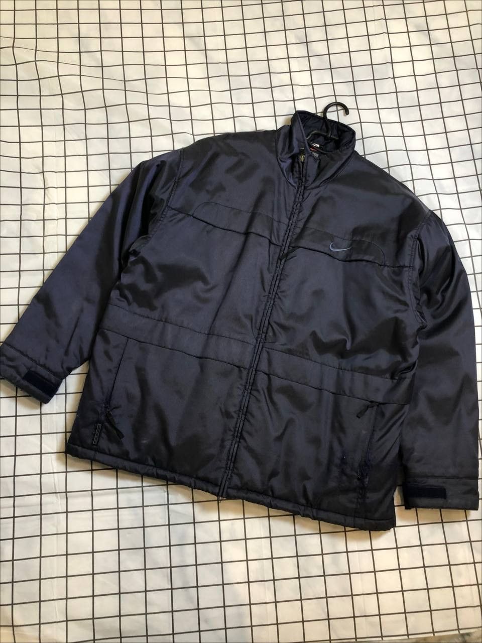 Nike Vintage 90's Nike Big Swoosh Logo Drill Parka Jacket Y2K Size US L / EU 52-54 / 3 - 2 Thumbnail