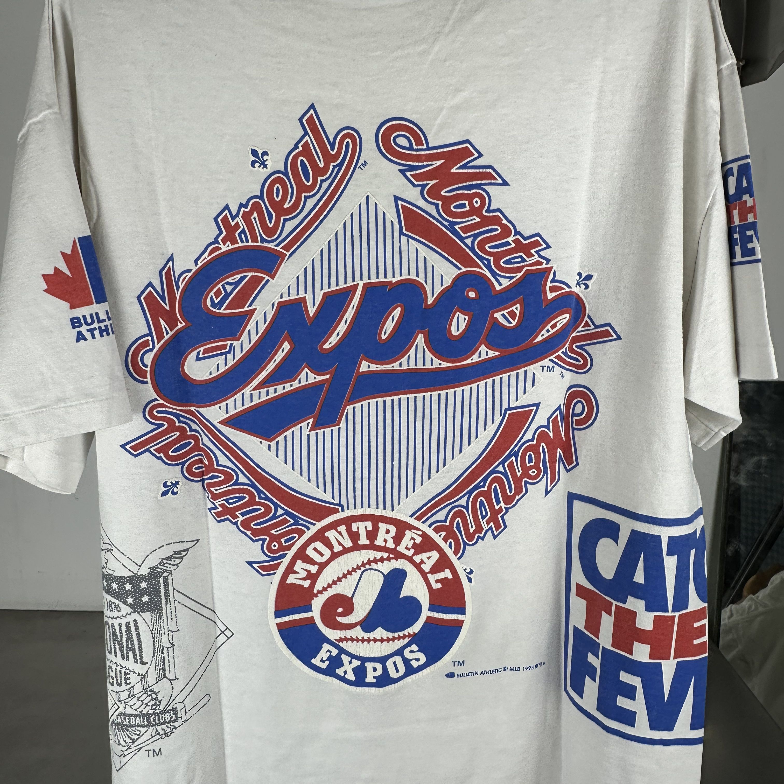 Vintage 1993 Montreal Expos MLB Bulletin Athletic AOP XL T-Shirt Size US XL / EU 56 / 4 - 4 Thumbnail
