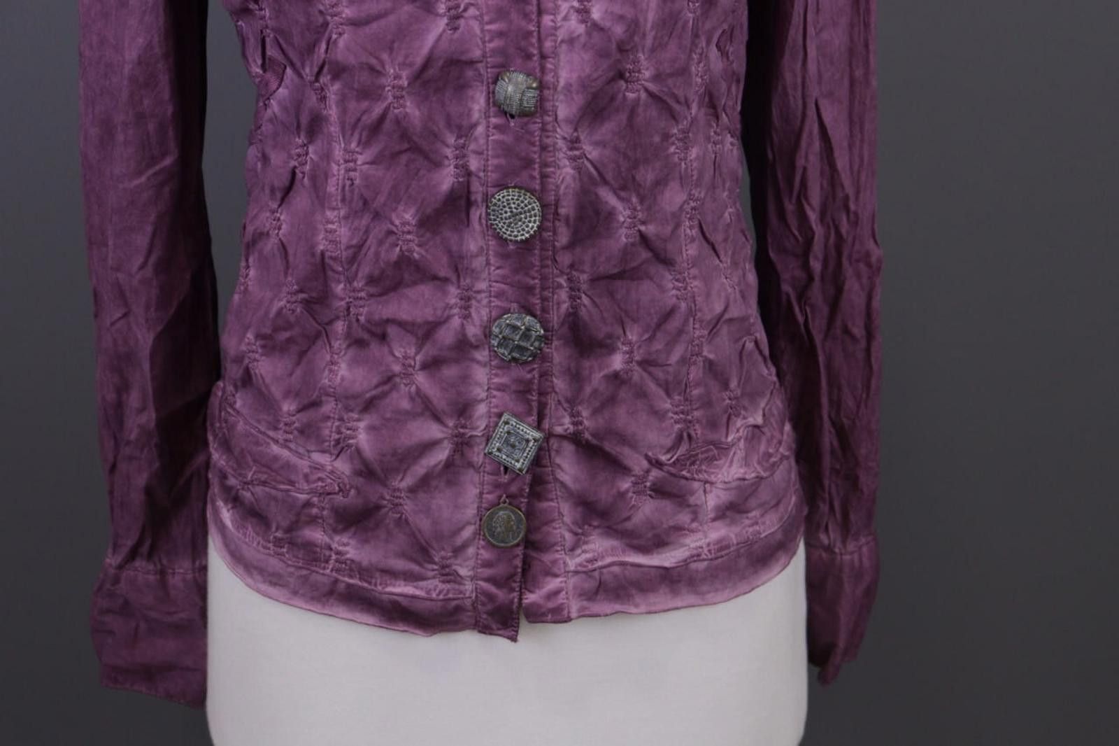 Designer Elisa Cavaletti Club Purple Shirt Blouse Tunic Size S Size S / US 4 / IT 40 - 3 Thumbnail