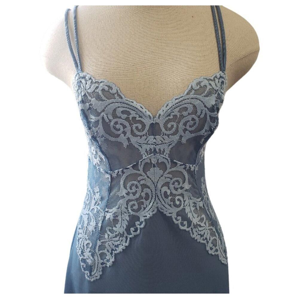 Designer CT1564 Wacoal Provincial Blue/Angel Falls Icon Lace Chemise Size ONE SIZE - 3 Thumbnail