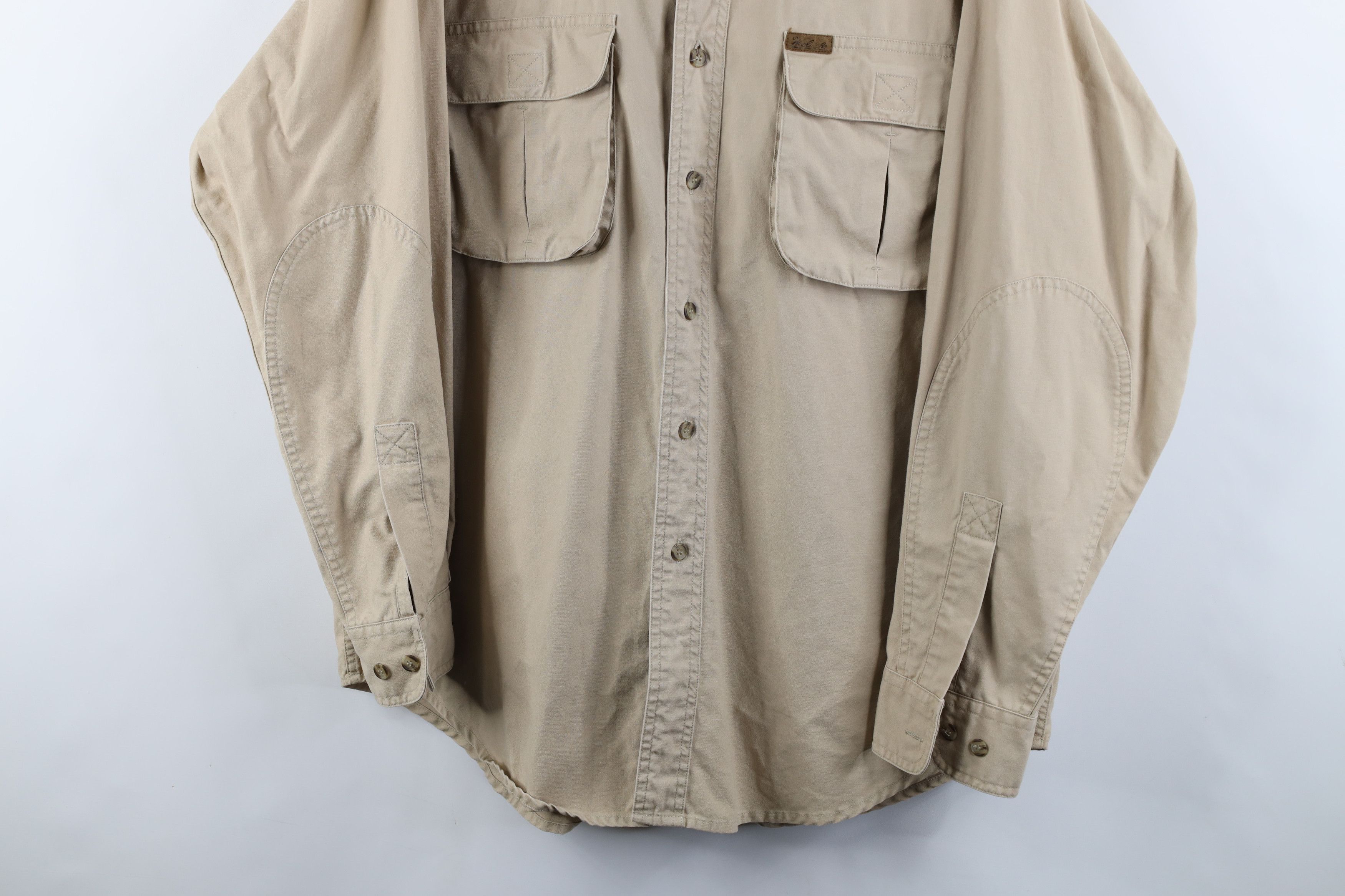 Vintage × Woolrich Woolen Mills Vintage 90s Woolrich Safari Bush Collared Button Shirt Size US L / EU 52-54 / 3 - 3 Thumbnail