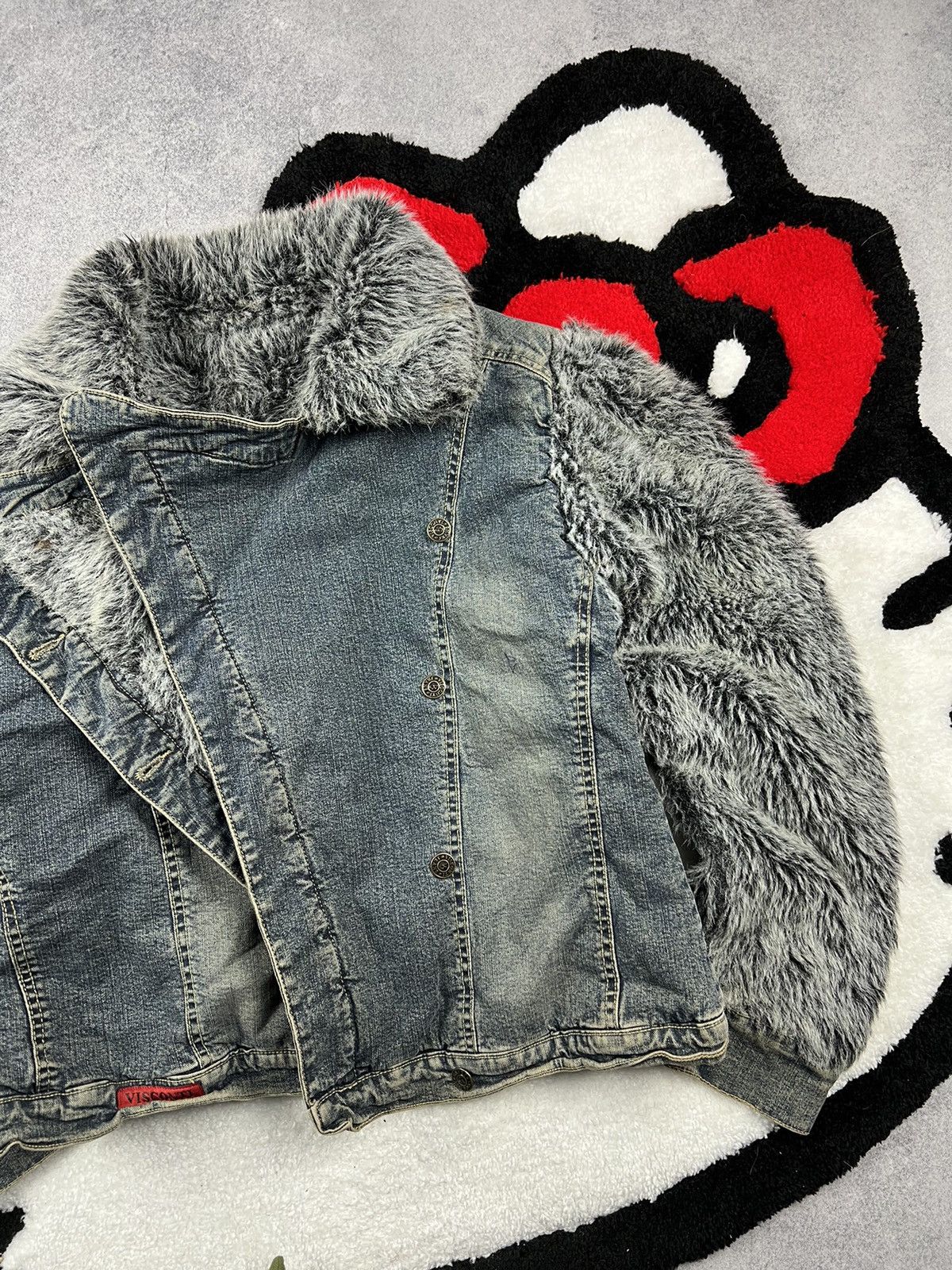 If Six Was Nine Vintage Y2K Faded Faur Fux Alt Fuzzy Rick Owens Style Jacket Size M / US 6-8 / IT 42-44 - 5 Thumbnail