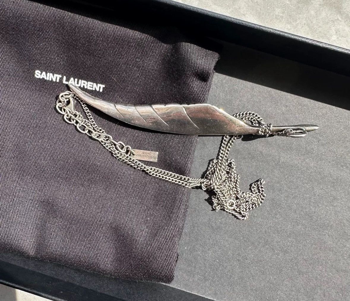 Saint Laurent Paris saint laurent Old Feather Necklace-2505 Size ONE SIZE - 4 Thumbnail