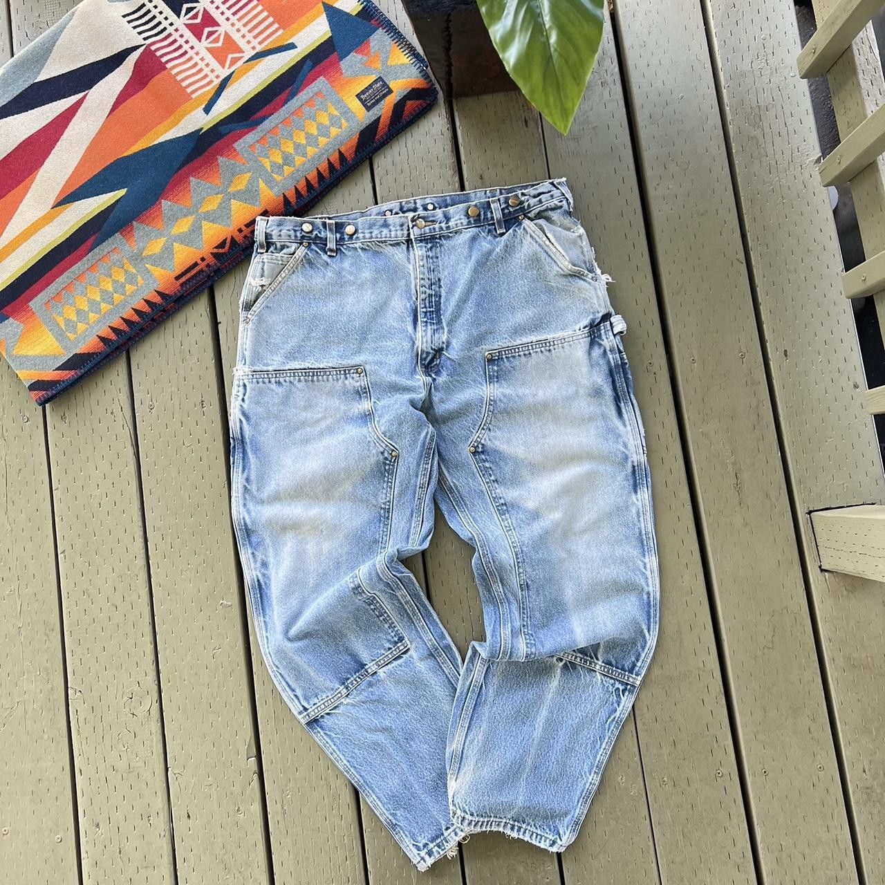 Vintage Vintage Y2K blue Carhartt double knee work carpenter pants Size US 38 / EU 54 - 2 Thumbnail