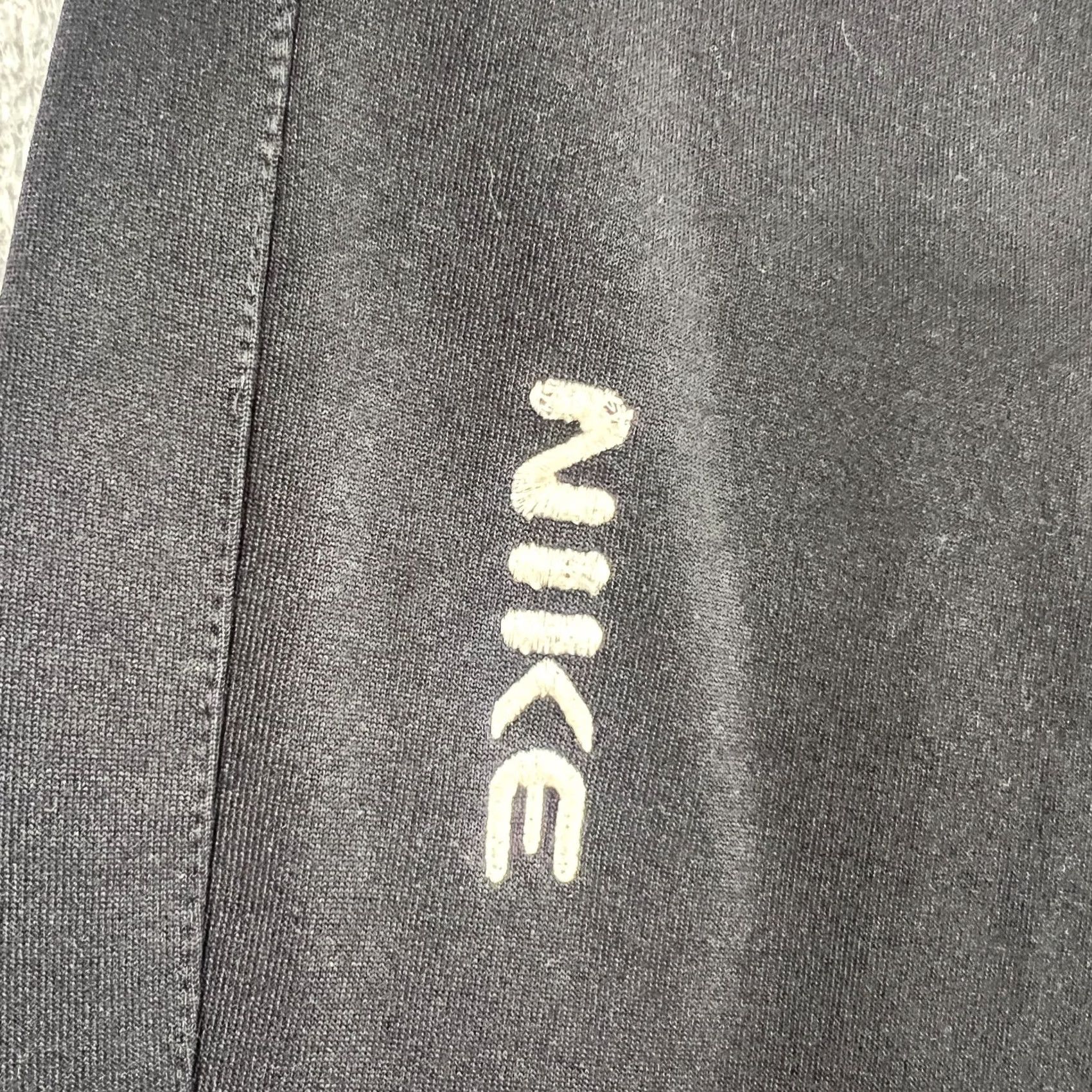 Nike VTG Nike Y2K Sweatpants Black Swoosh Joggers M Casual Athletic Pants Size US 31 - 3 Thumbnail