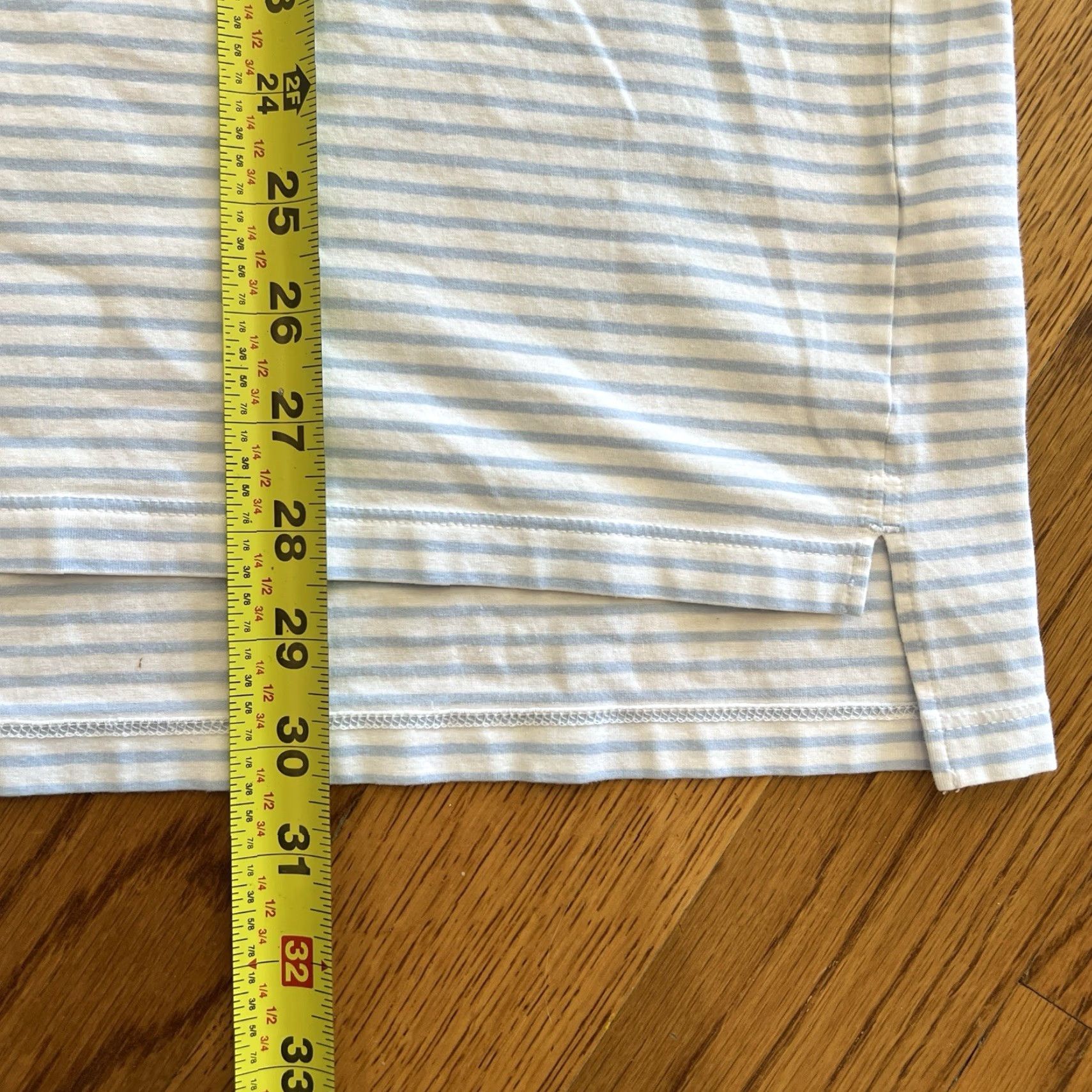 Vintage VINTAGE B. Draddy Polo Shirt Mens XL White Blue Striped Shirt Adult XL White/Blue Striped Athletic Fit, Breathable, Easy Care Mens Size US XL / EU 56 / 4 - 7 Thumbnail