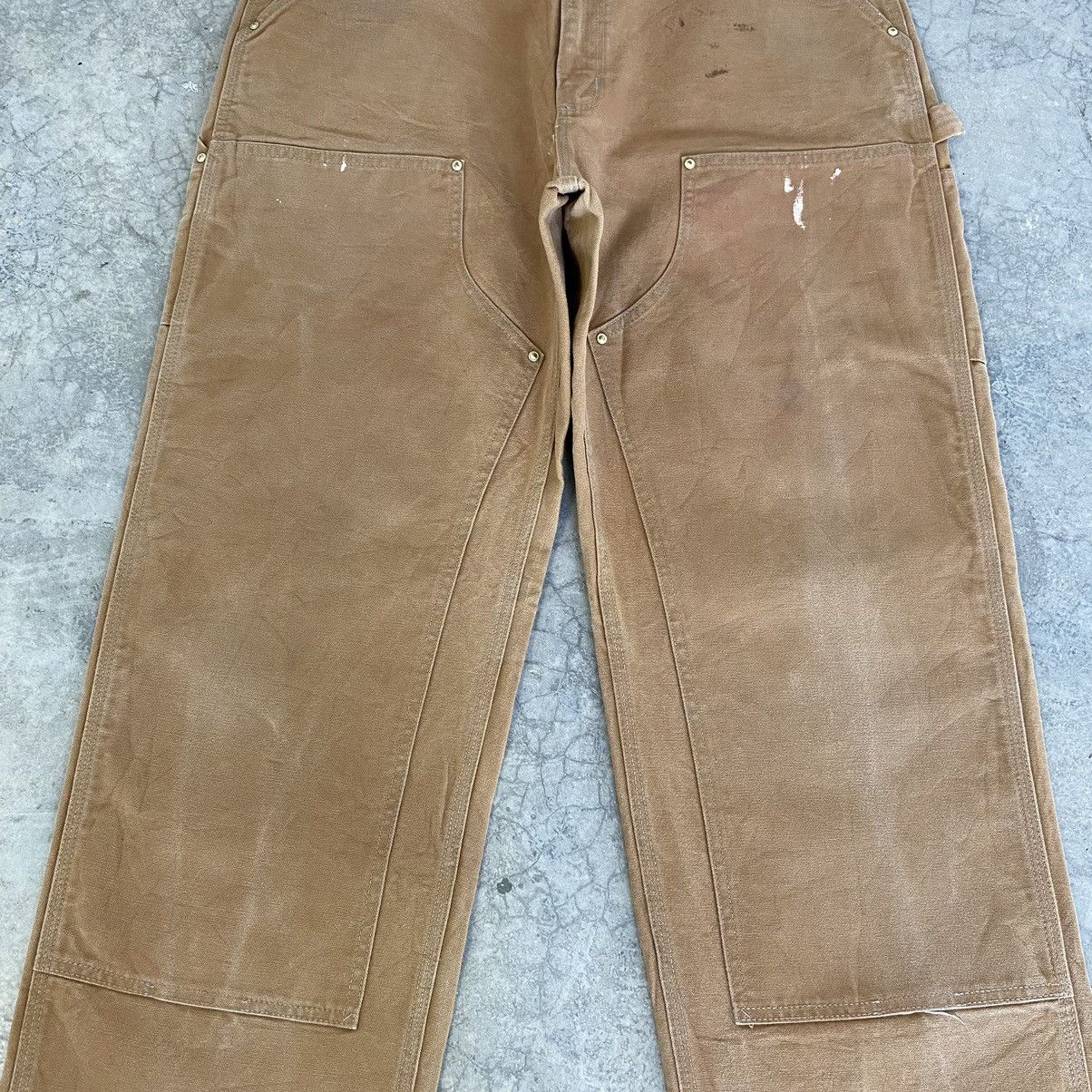 Carhartt Vintage Carhartt Double Knee Tan Carpenter Workwear Pants Size US 35 - 6 Thumbnail