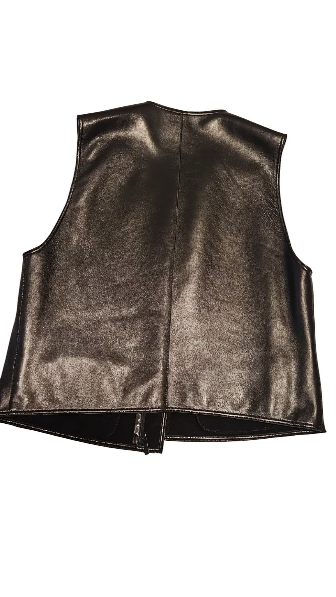 Emporio Armani VINTAGE EMPORIO ARMANI LAMBSKIN LEATHER VEST Size US L / EU 52-54 / 3 - 3 Thumbnail