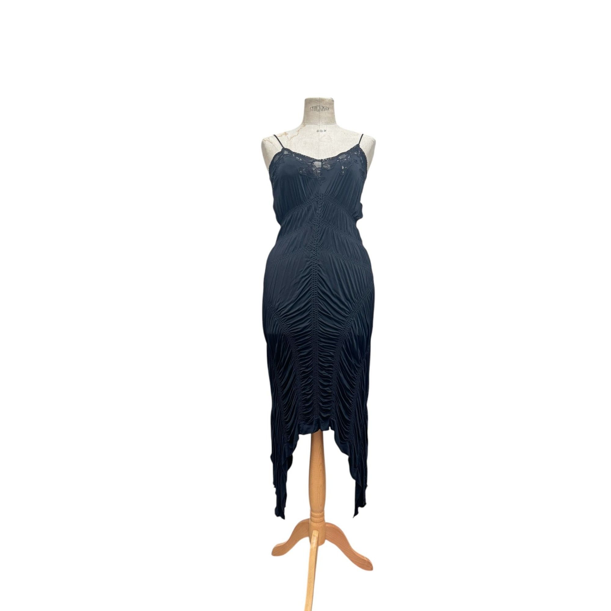 Jean Paul Gaultier Rare 1990s Black Sculptural draped Dress Size S / US 4 / IT 40 - 1 Thumbnail