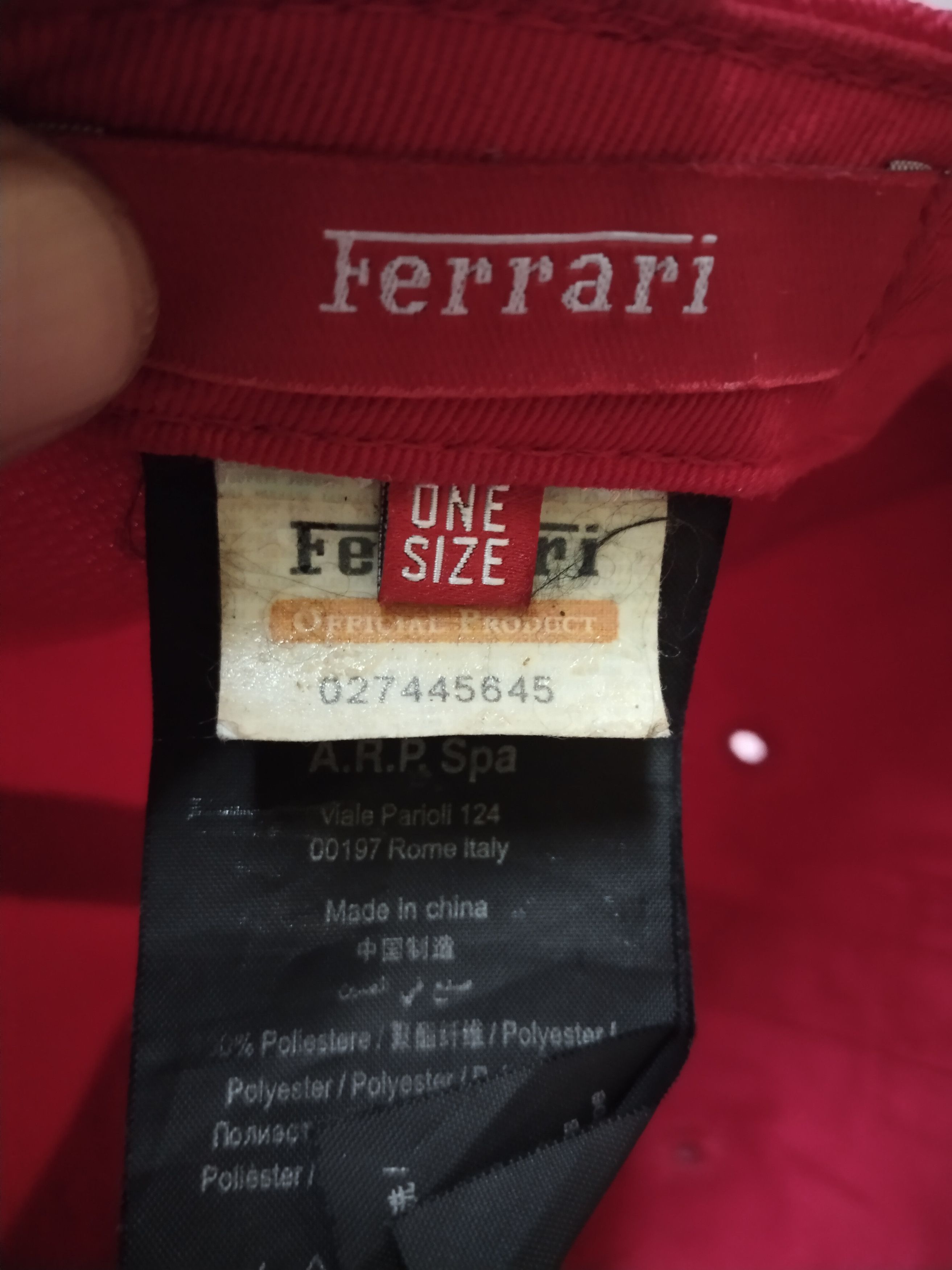 Barena Venezia FERRARI STORE VENEZIA OFFICIAL PRODUCT CAP Size ONE SIZE - 6 Thumbnail