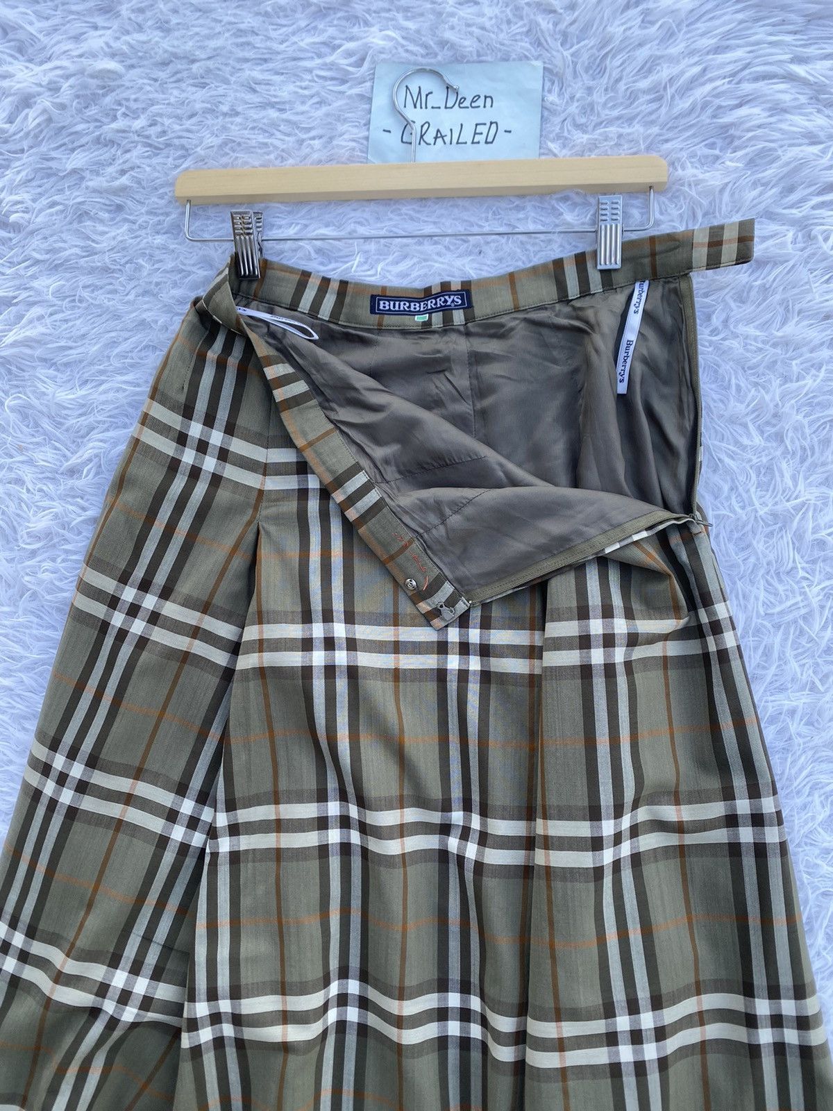 Burberry Rare Vintage 90s Burberry Checkered Midi Skirt Size 26" / US 2 / IT 38 - 7 Thumbnail