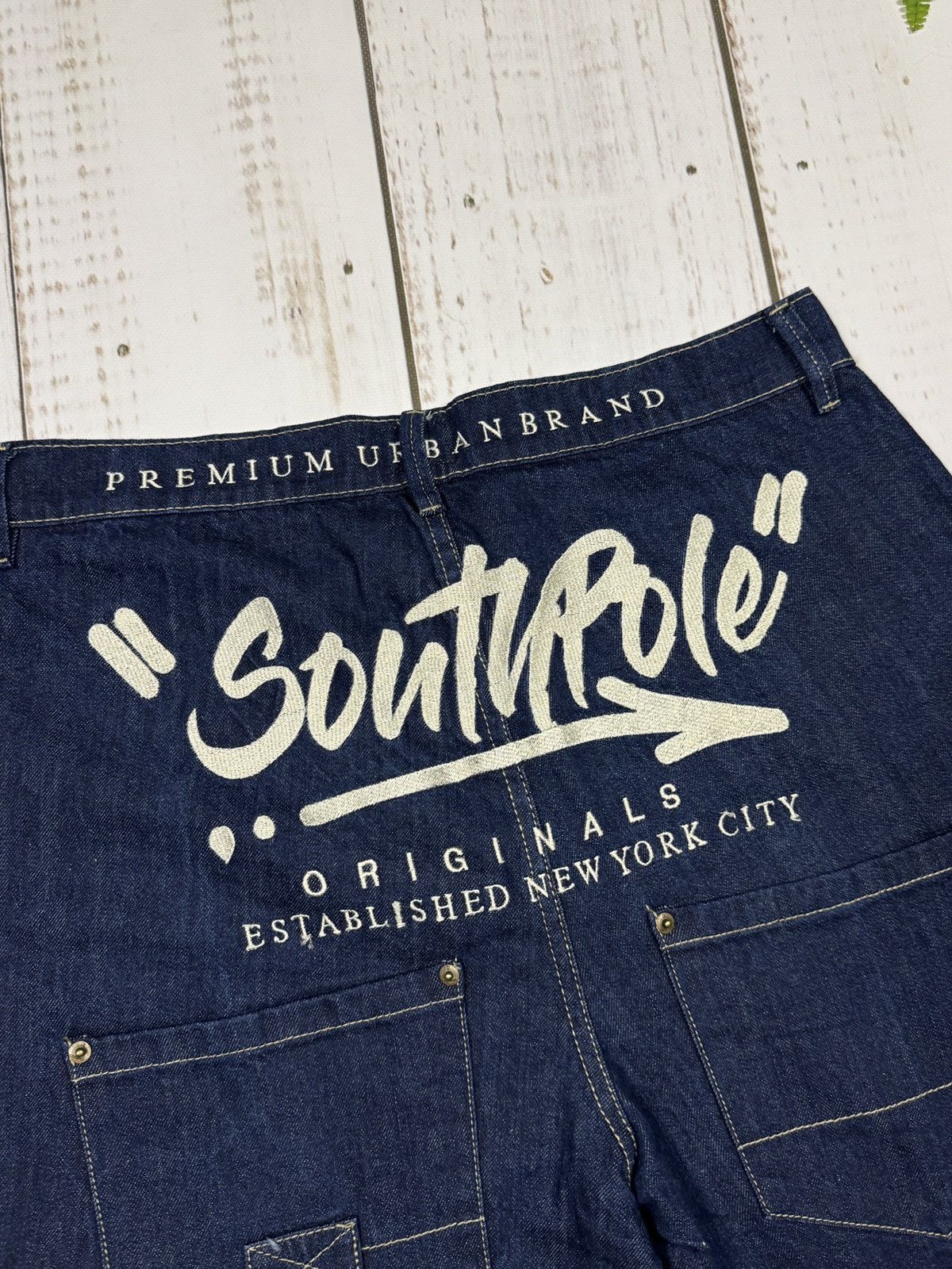 Southpole Southpole Denim Baggy Pants Embroidered Drip Size US 34 / EU 50 - 3 Thumbnail