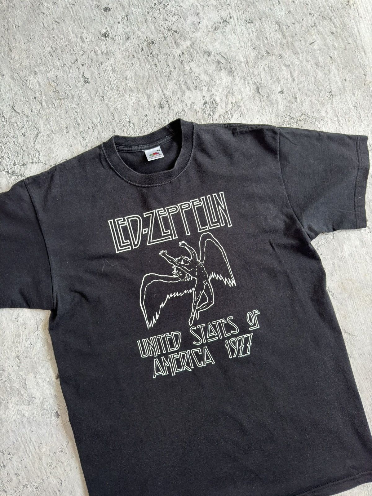 Band Tees × Led Zeppelin × Vintage 2000 Led Zeppelin Swan Angel Licensed Band Tee Size US M / EU 48-50 / 2 - 2 Thumbnail