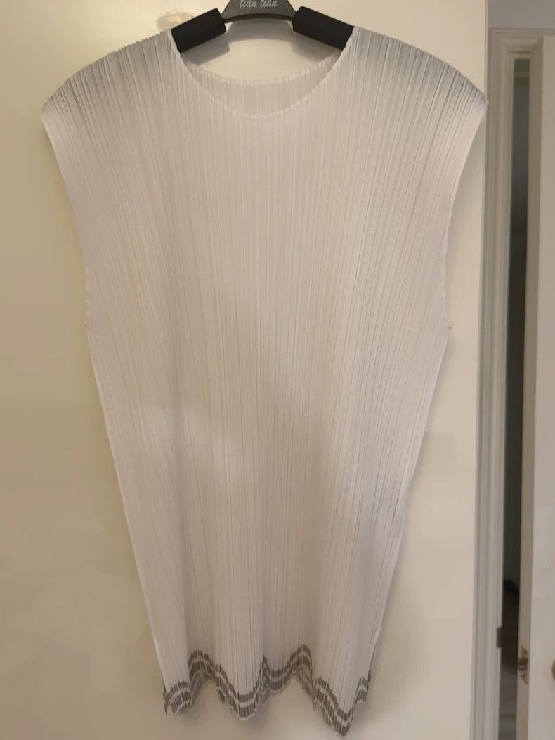 Issey Miyake Issey Miyake A white pleated cardigan Size XXL / US 16-18 / IT 52-54 - 6 Thumbnail