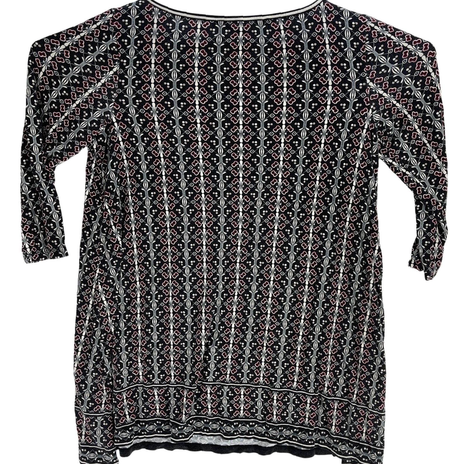 Vintage VINTAGE Max Studio Blouse Women S Black Red Scoop Neck Artsy Hippie Boho Tunic Size S / US 4 / IT 40 - 4 Thumbnail