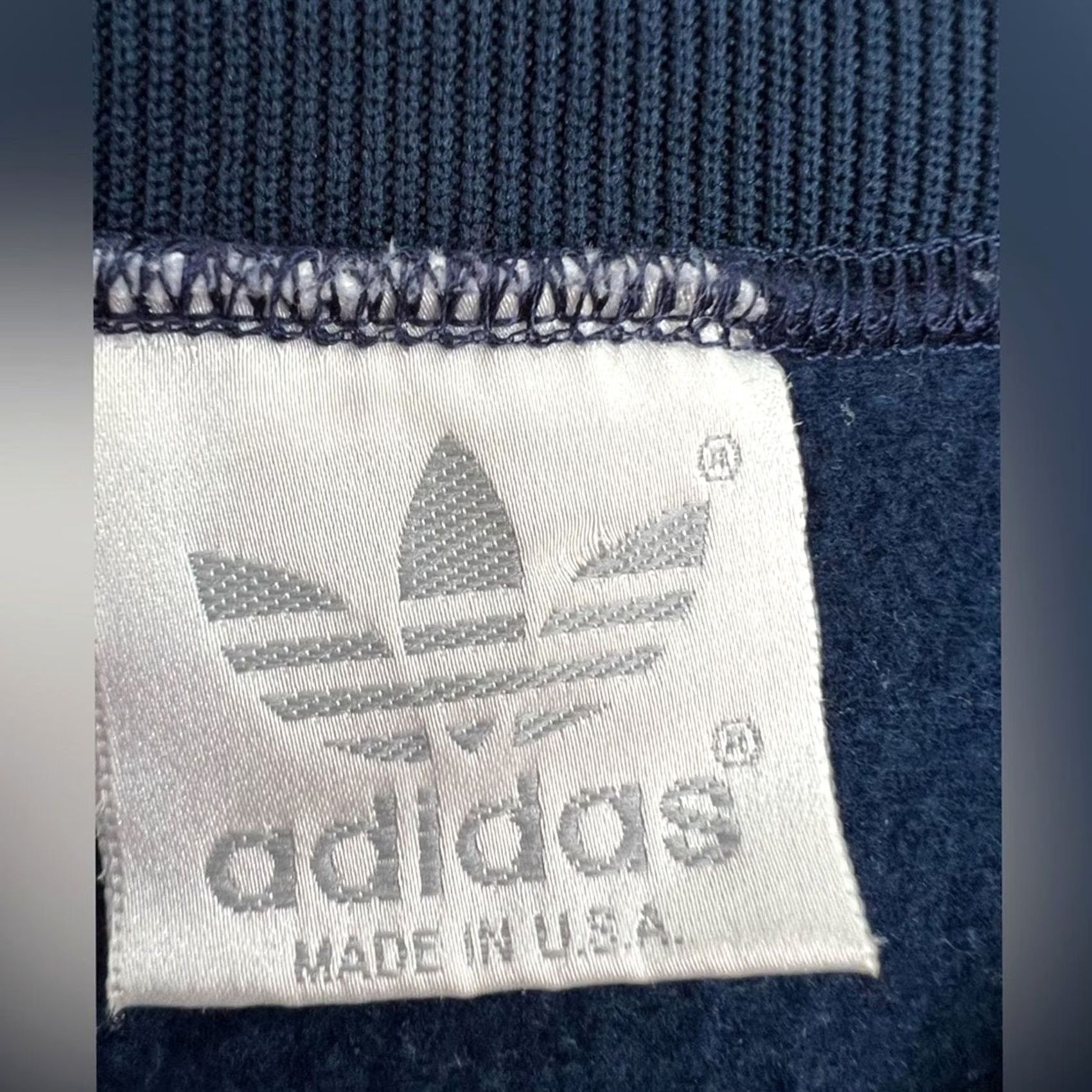 Adidas VINTAGE Adidas Jacket Mens M Blue Red Tracksuit Zip Made In USA Size US 31 - 6 Thumbnail