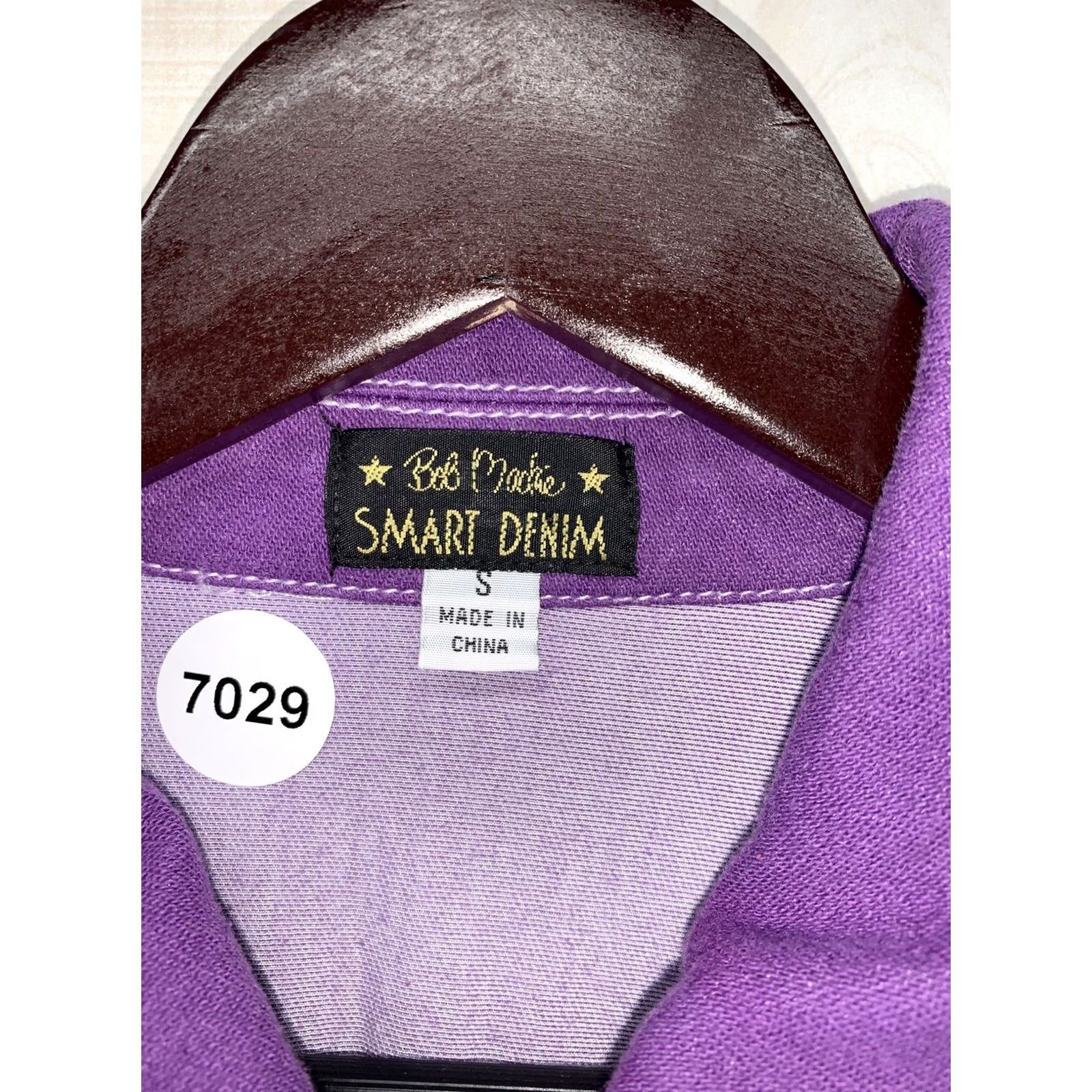 Bob Mackie VINTAGE Bob Mackie Denim Stretch Purple Womens Jacket Size S-7029 Medical? Size S / US 4 / IT 40 - 2 Thumbnail