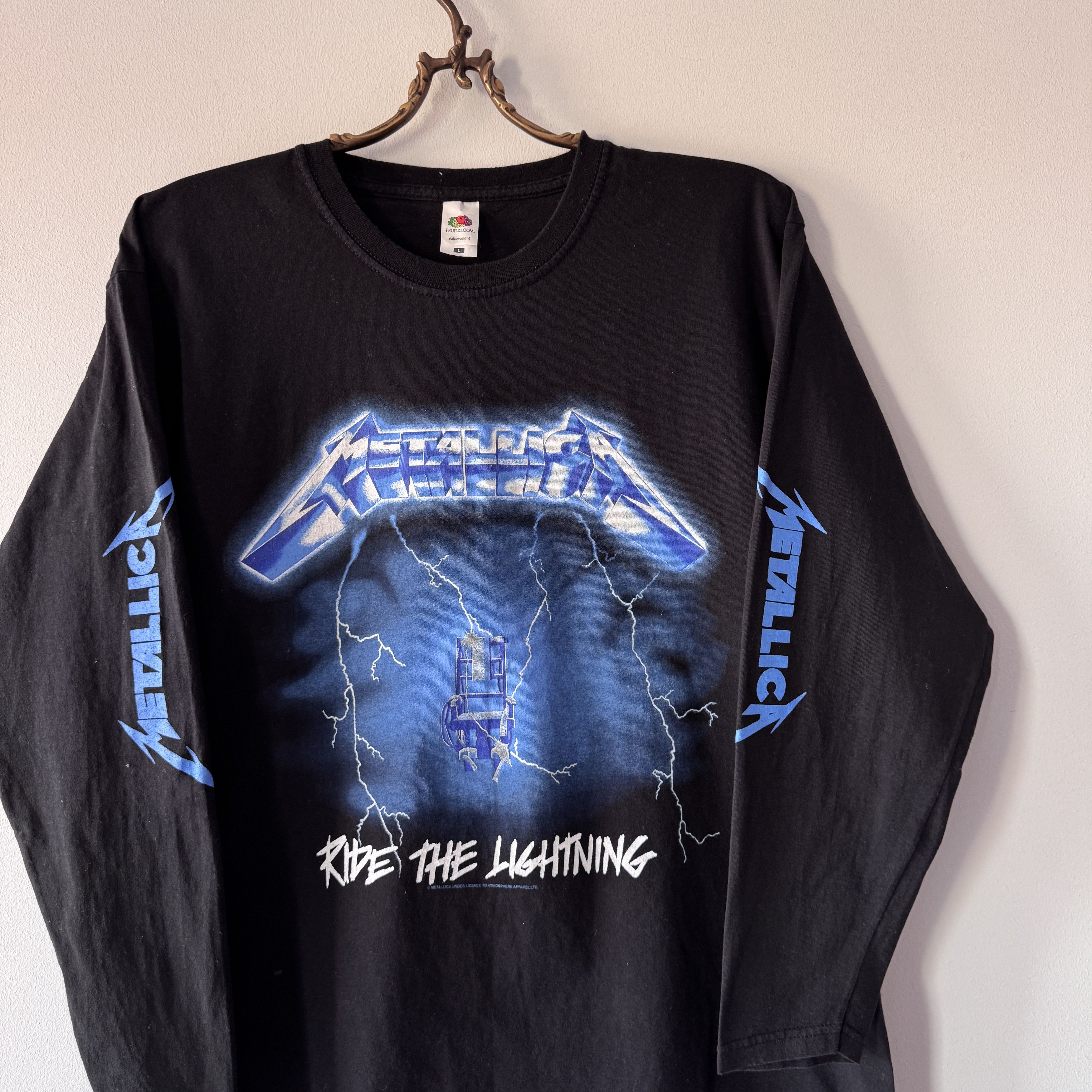 Metallica Vintage Metallica Long Sleeve Rock Band Tee Black Merch Size US L / EU 52-54 / 3 - 3 Thumbnail