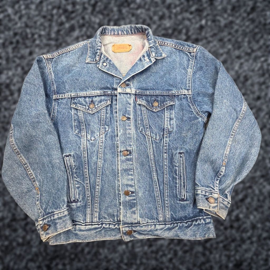 Levi's VINTAGE Levi's Jacket Women's XL Blue Denim Jean 57508 USA Stained Size 40" / US 18 - 1 Thumbnail