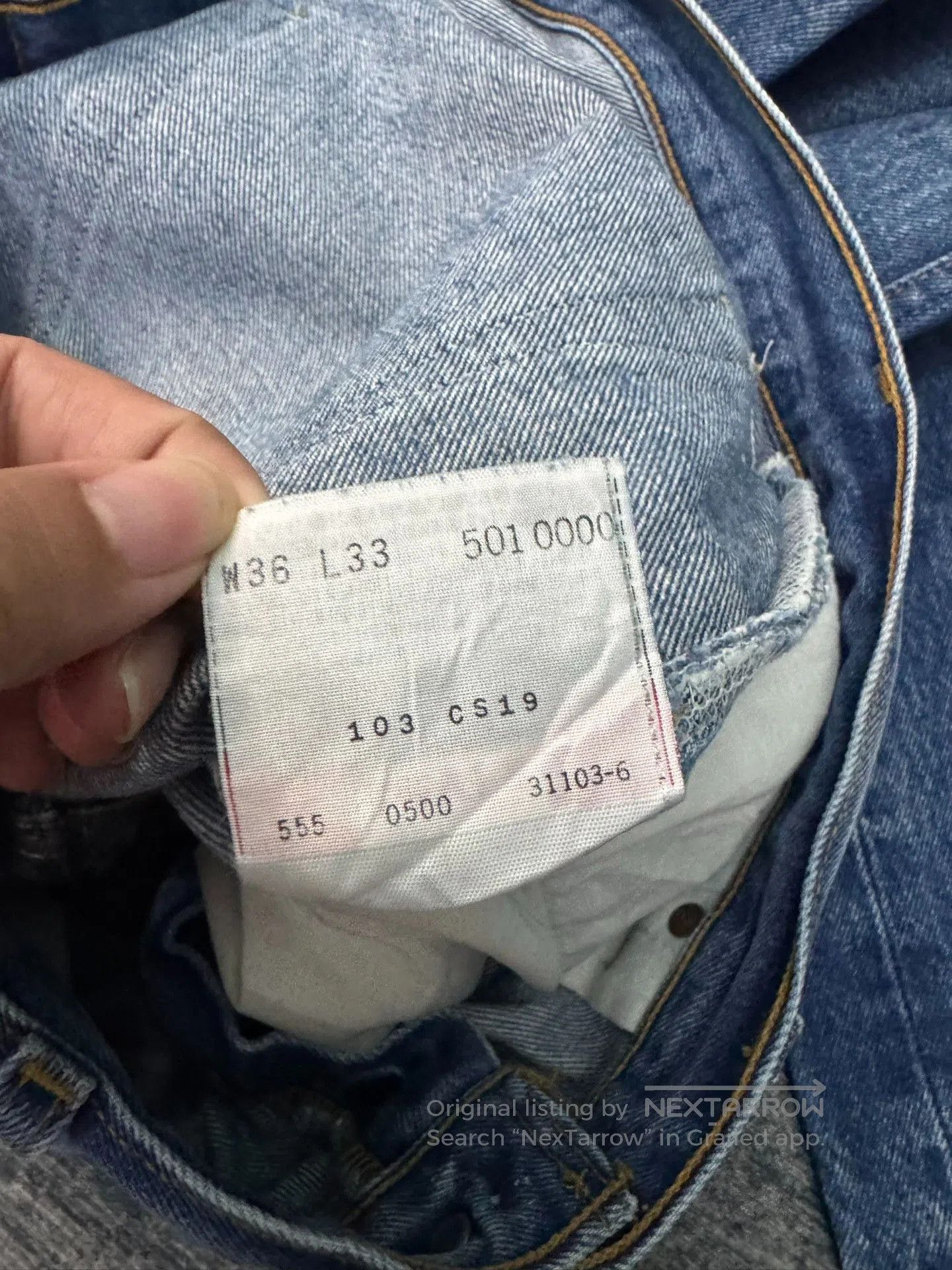 Levi's Vintage Levis 501xx 90S American Jeans. Size US 36 / EU 52 - 5 Thumbnail