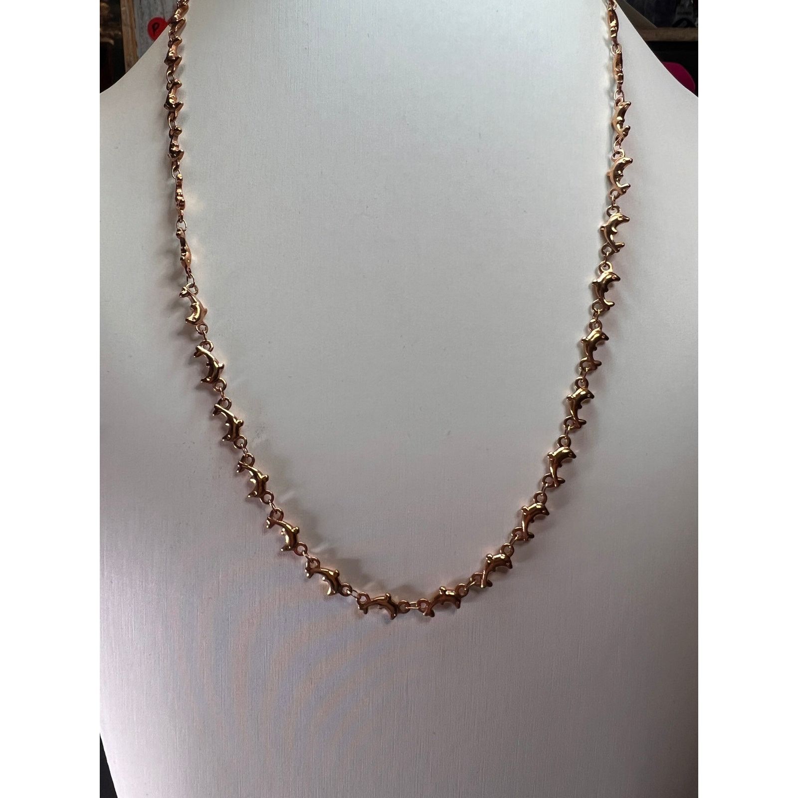Other Rose gold over stainless steel dolphins 20 inch necklace Size ONE SIZE - 2 Thumbnail