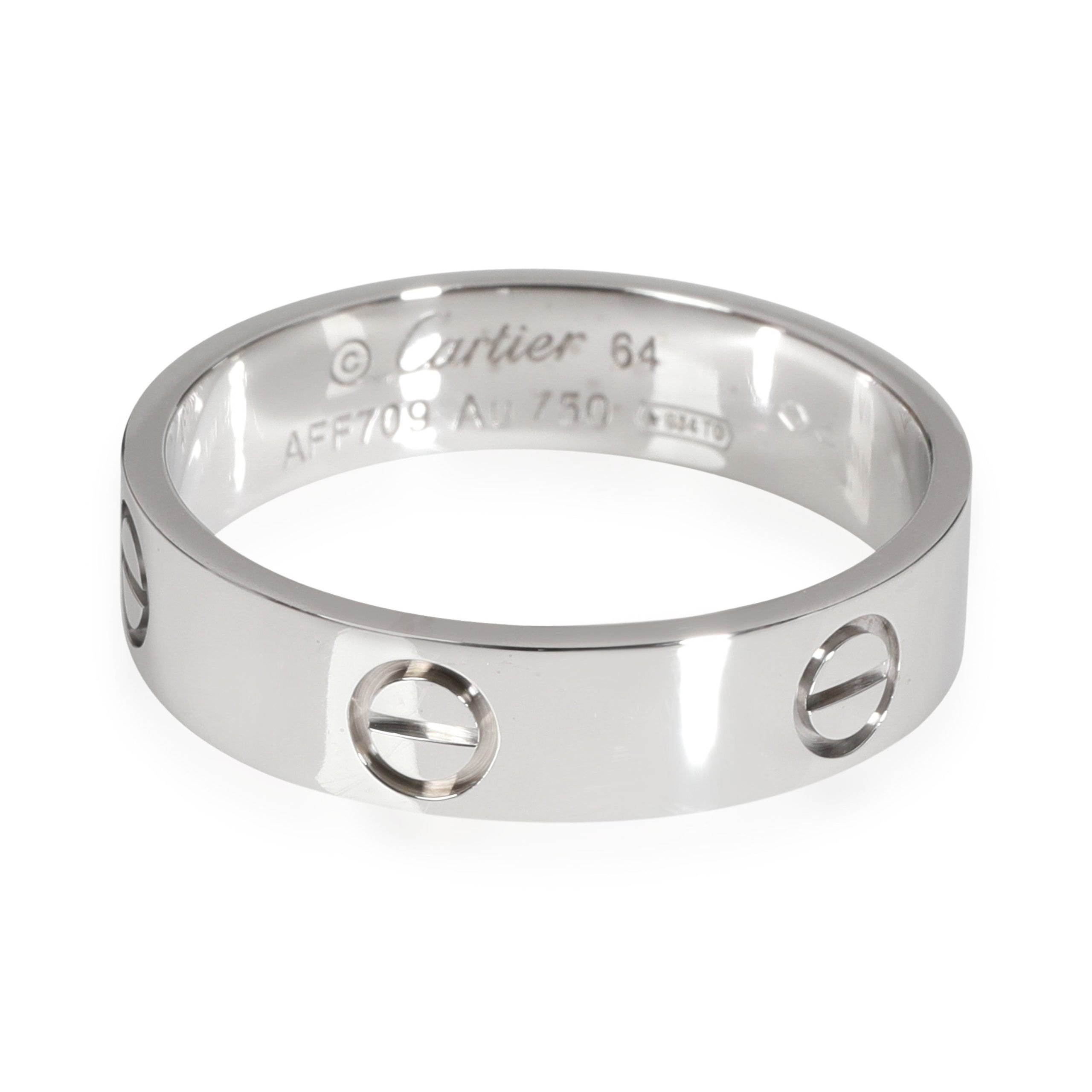 image of Cartier Love Ring In 18Kt White Gold, Women's