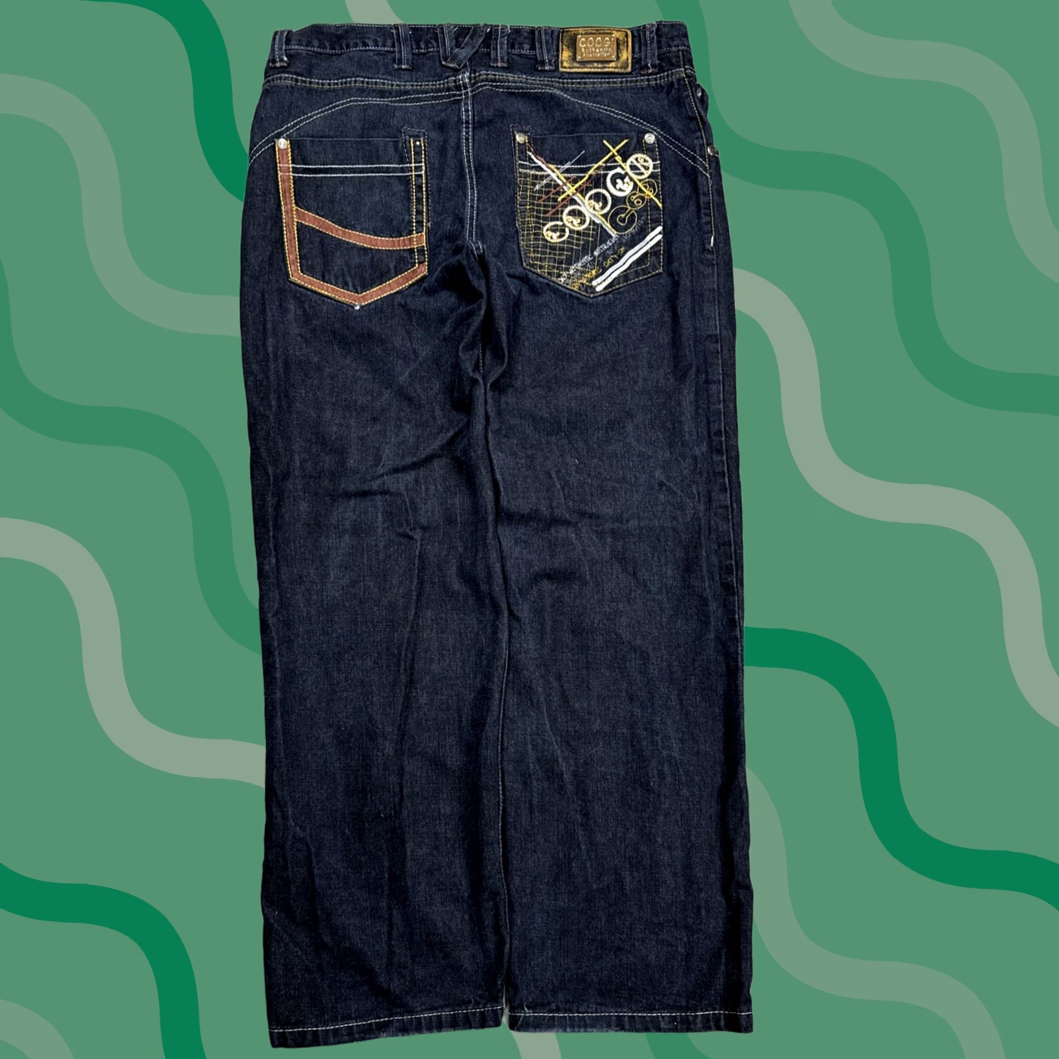 Coogi Vintage COOGI jeans Mens 40 X 32 Y2K Baggy Wide Leg Embroidered Hip Hop Skater Jeans Mens 40x32 Blue Size US 40 / EU 56 - 1 Thumbnail