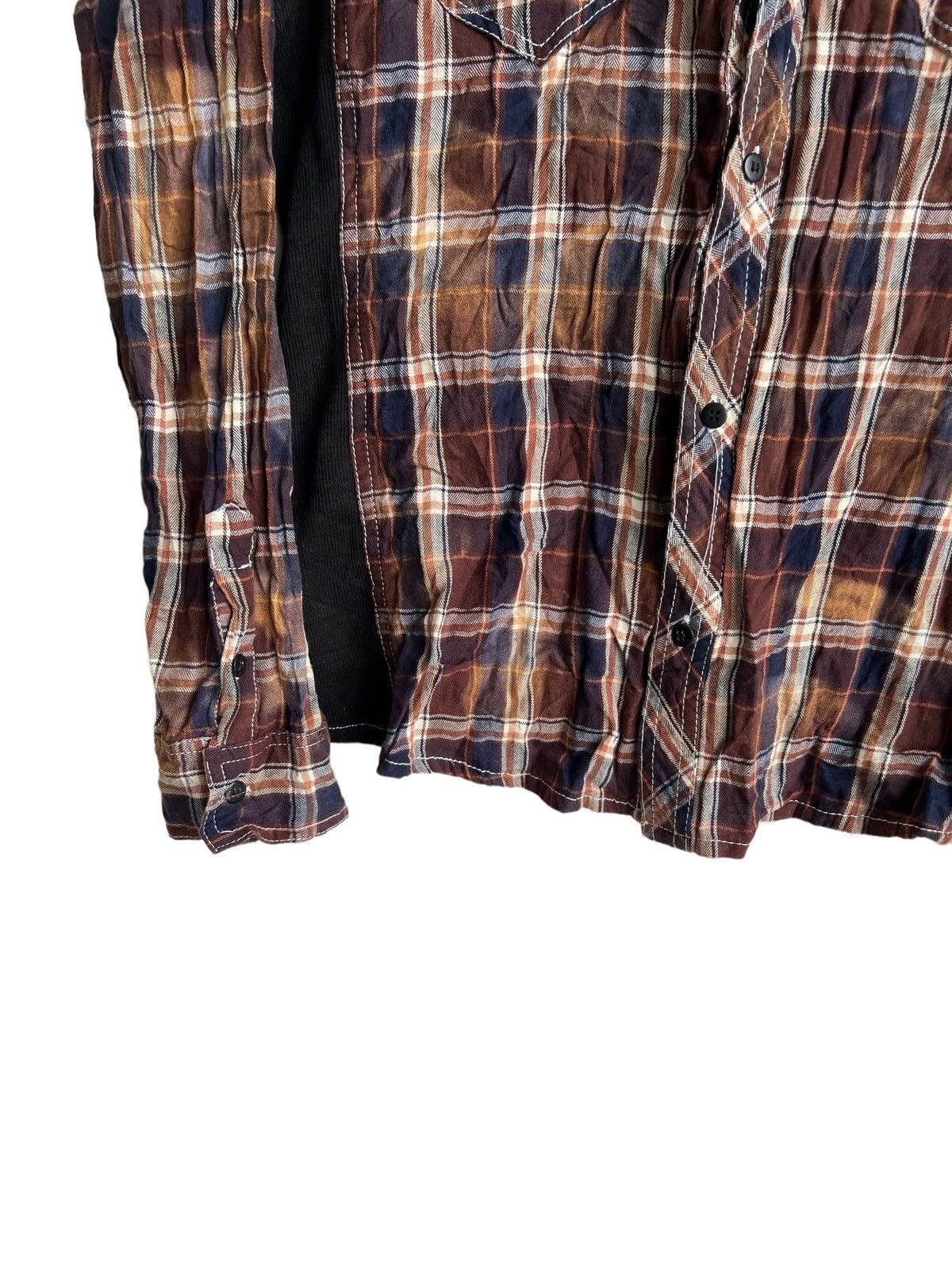 Roen Y2K In The Attic 🇯🇵 Plaid Anarchy "Poems" Hybrid B/D Shirt Size US M / EU 48-50 / 2 - 6 Thumbnail