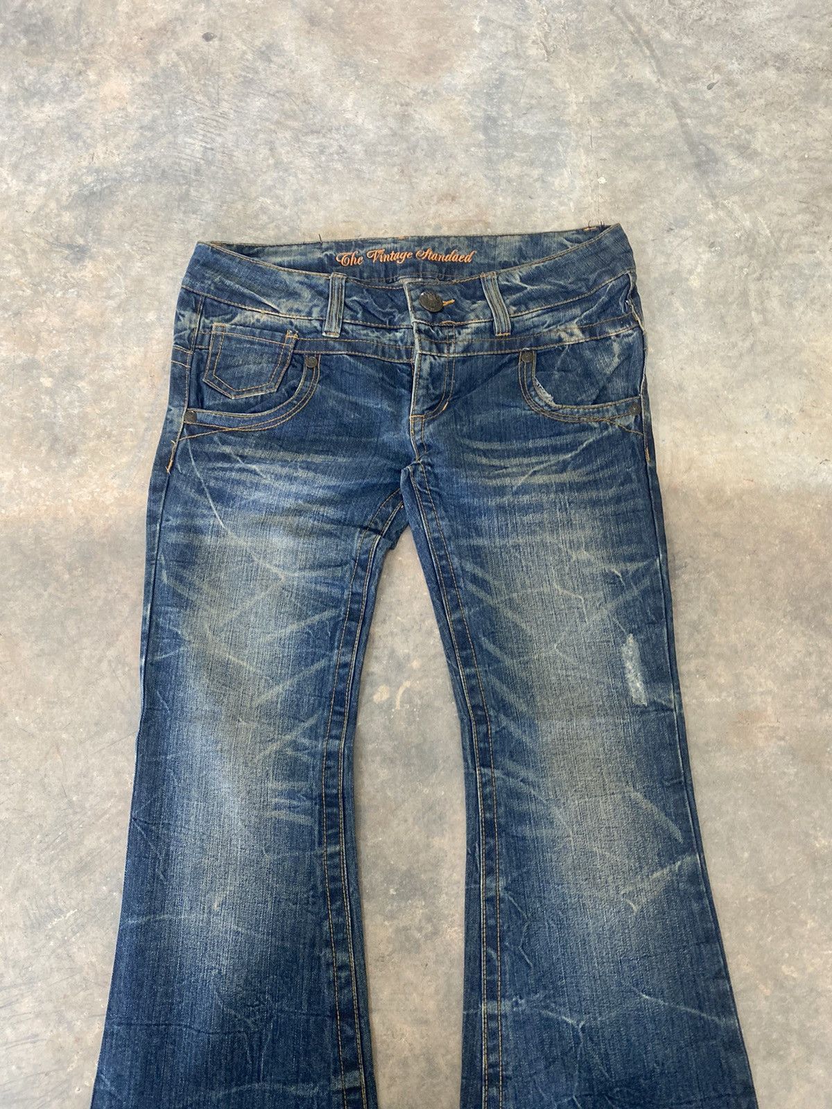 Hysteric Glamour × Japanese Brand × Le Grande Bleu (L.G.B.) Sick☠️ Jesse Logan Flare Jeans Rare 90s Size US 35 - 4 Thumbnail