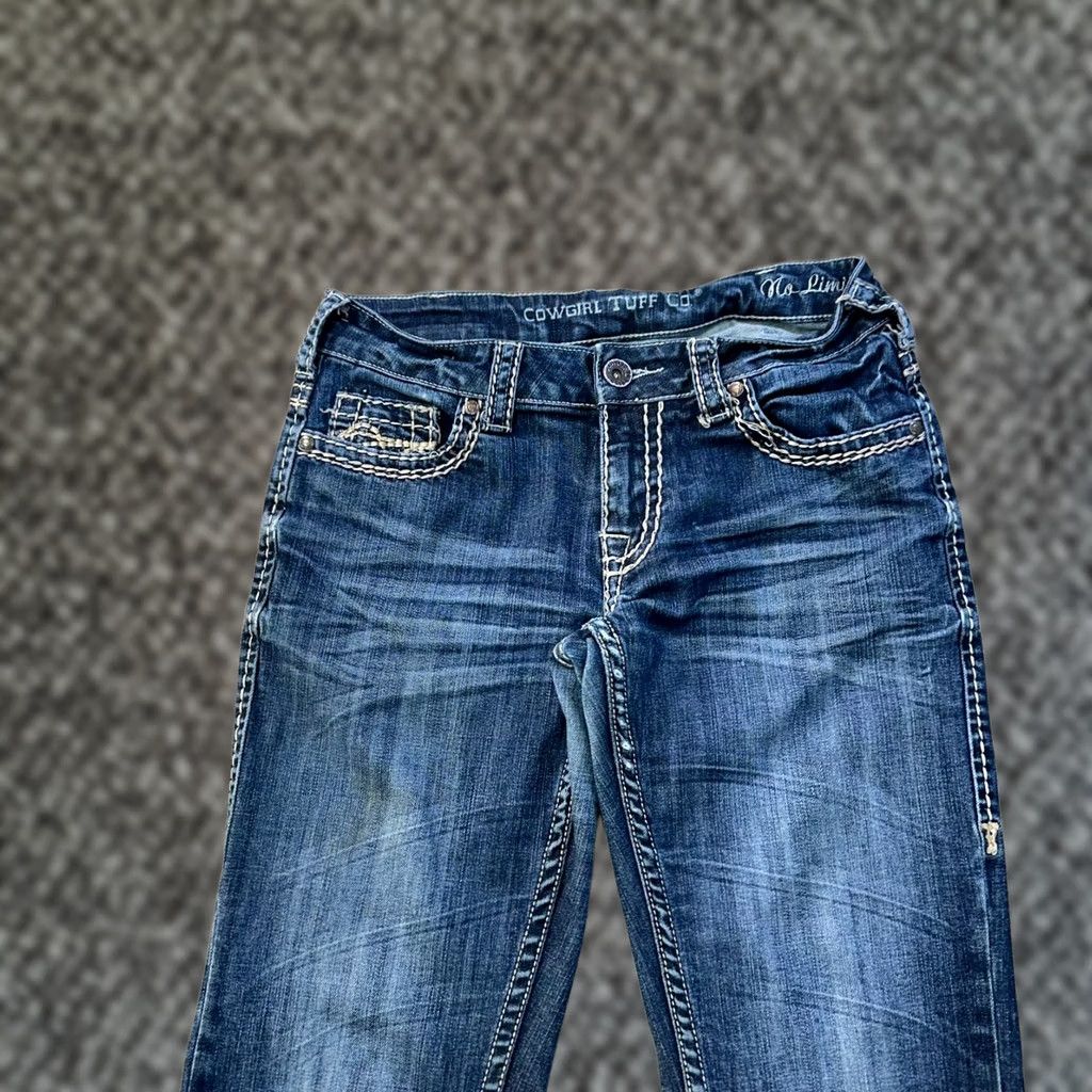 Vintage Cowgirl Tuff Jeans Womens 28x31 Bootcut Denim Western Cowgirl Tuff Blue 28 31 Vintage No Size 28" / US 6 / IT 42 - 1 Thumbnail