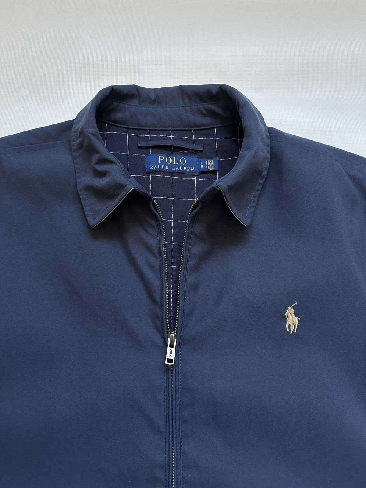 Polo Ralph Lauren Vintage Polo Ralph Lauren Blue Harrington Jacket Men's L Size US L / EU 52-54 / 3 - 6 Thumbnail