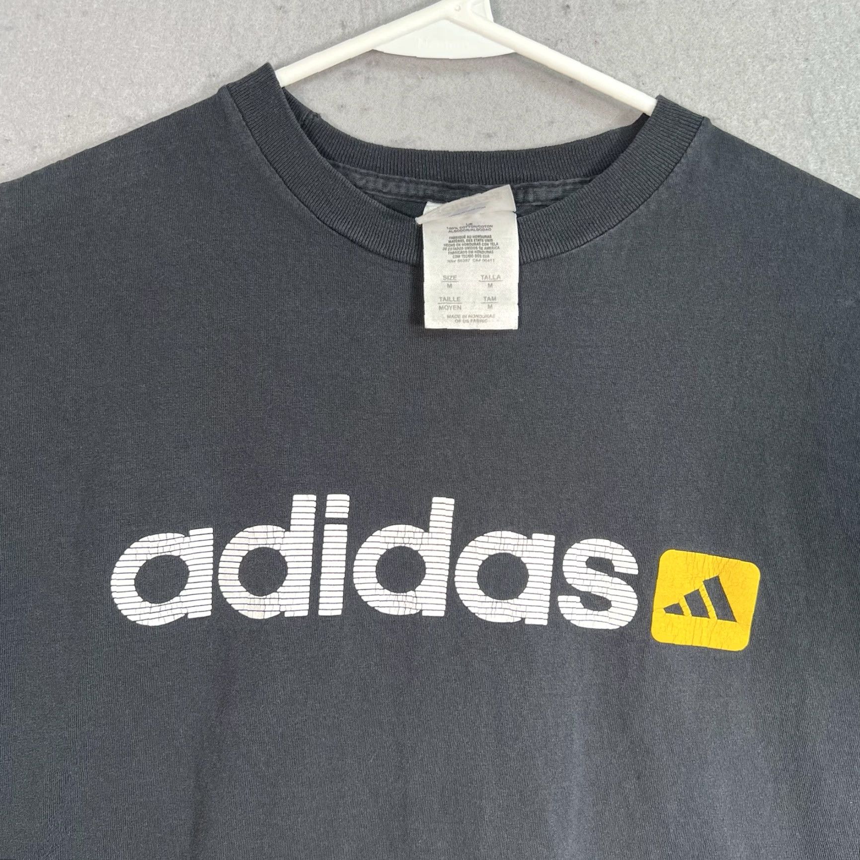 Adidas VINTAGE Adidas T Shirt Adult Medium Black Athletic Logo Classic 90s Mens Size US M / EU 48-50 / 2 - 2 Thumbnail