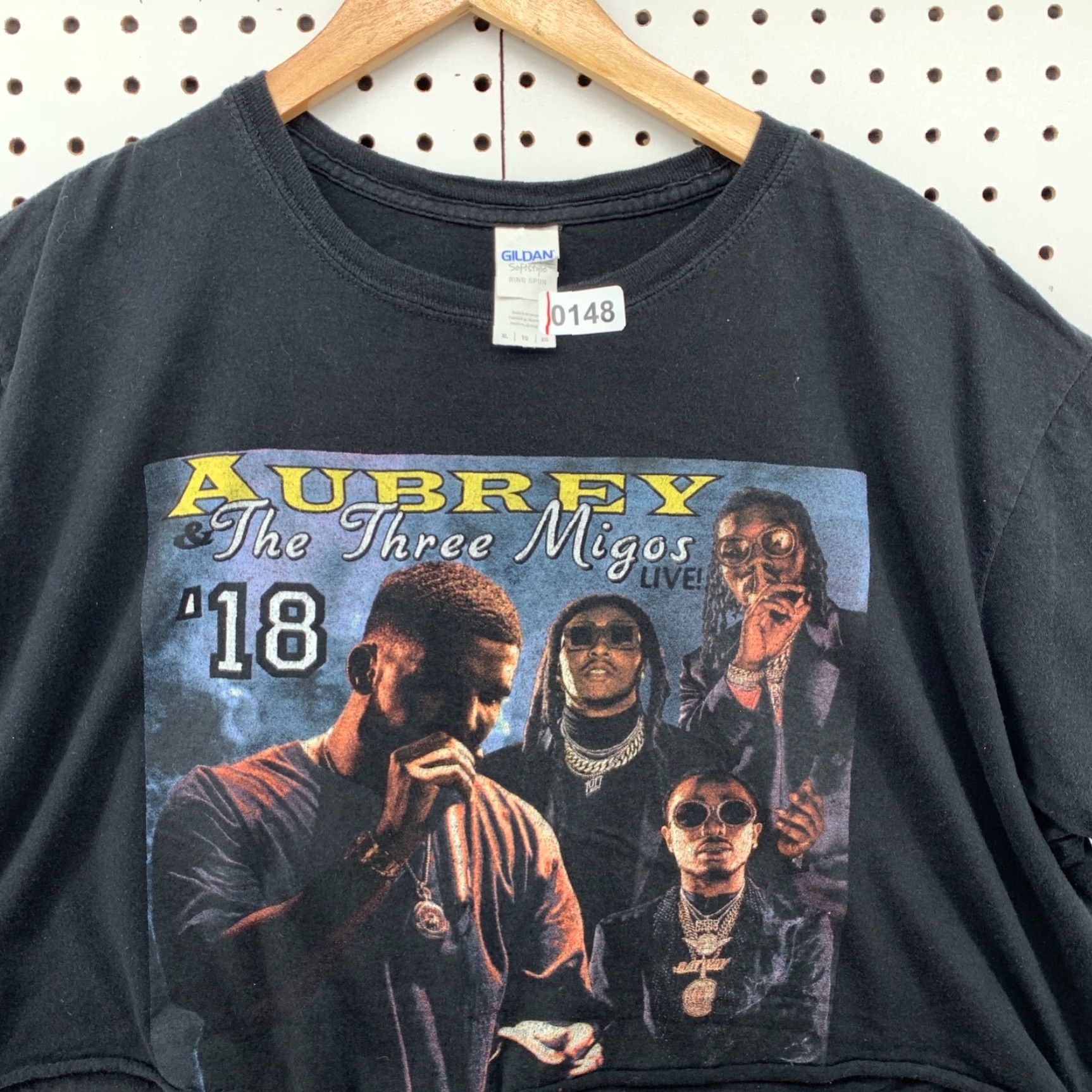 Gildan Drake MIGOS Shirt Womens XL Crop Top Hip Hop TEE 2018 Music Rap Black Cropped Shirt Womens XL Size XL / US 12-14 / IT 48-50 - 4 Thumbnail