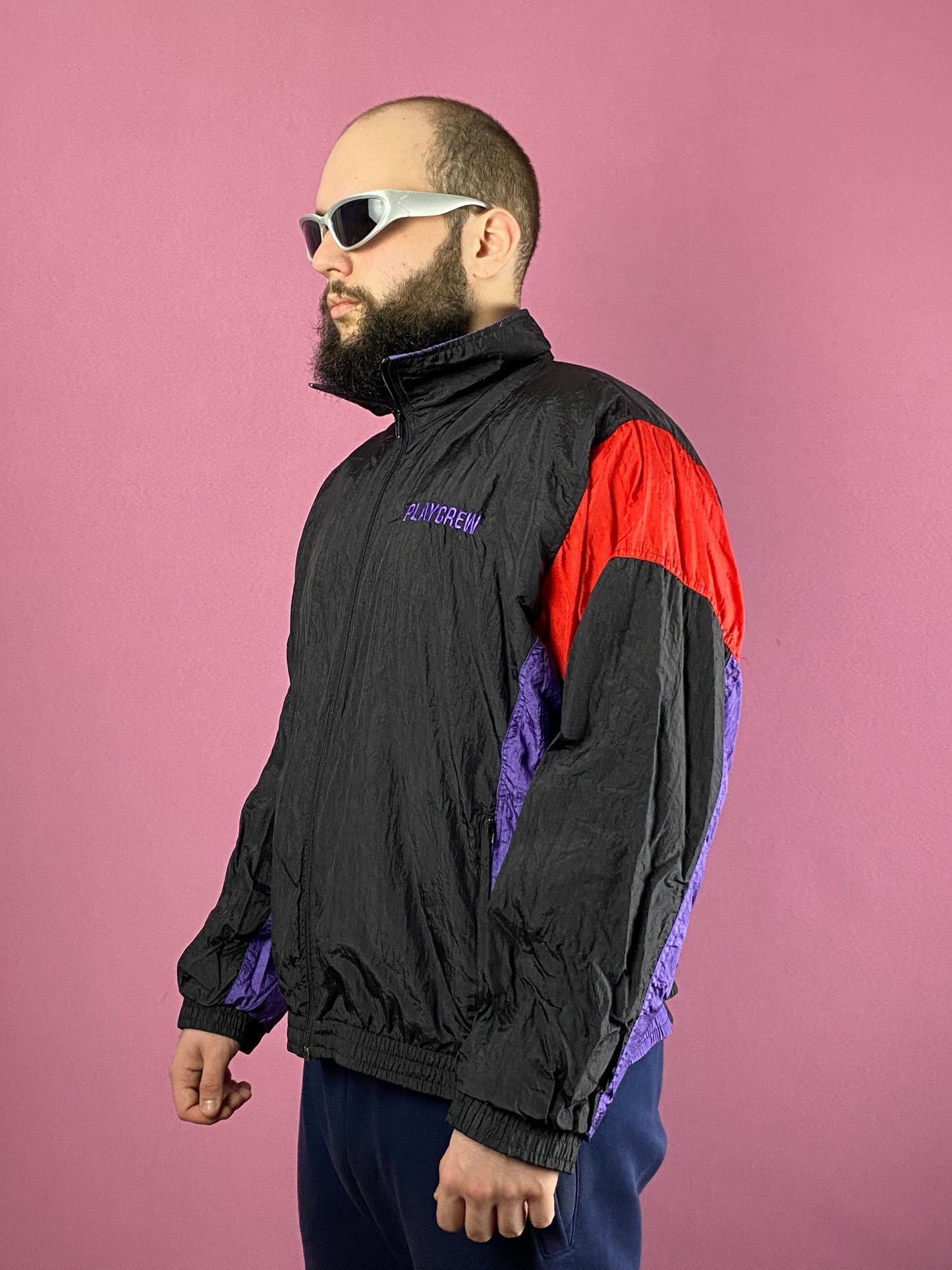 Vintage 90s Playcrew Vintage Men's Windbreaker Jacket - XL Size US XL / EU 56 / 4 - 2 Thumbnail