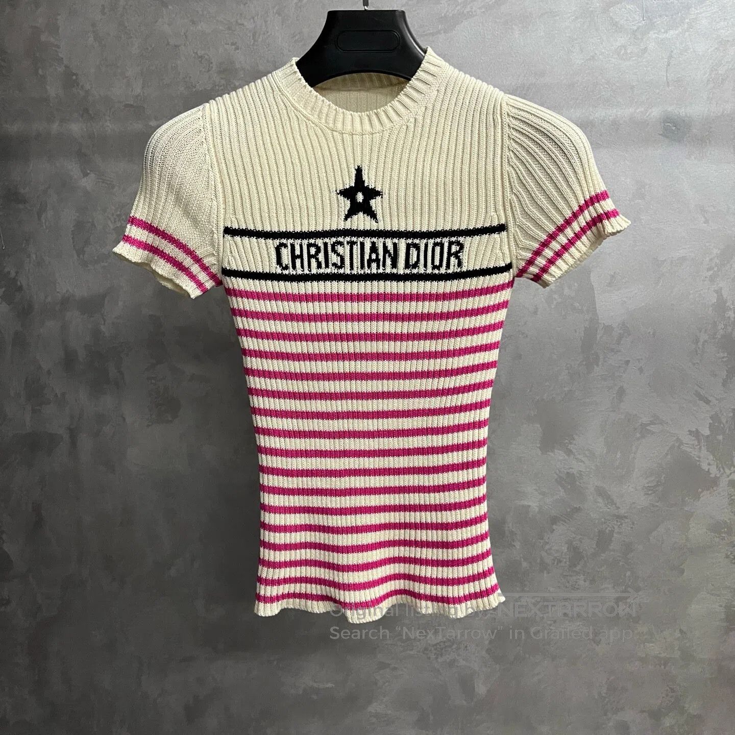 Dior Dior Striped letter pattern round-neck short-sleeve T-shir Size XS / US 0-2 / IT 36-38 - 1 Thumbnail