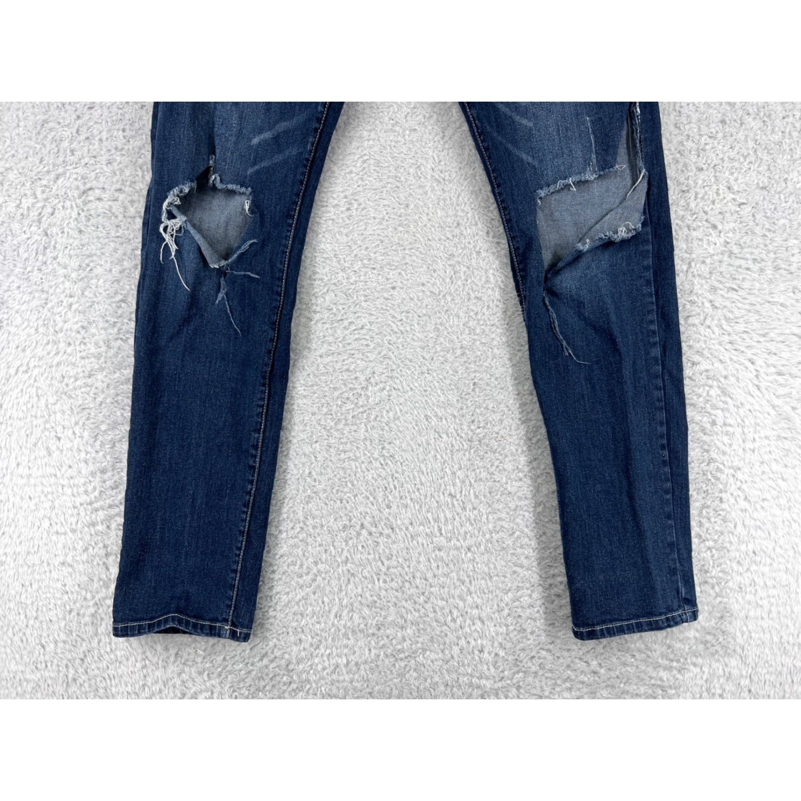 Vintage Truth + Theory Women's Jeans 32 Blue Distressed Slim Tapered Stretch Denim Size 24" / US 00 / IT 34 - 5 Thumbnail