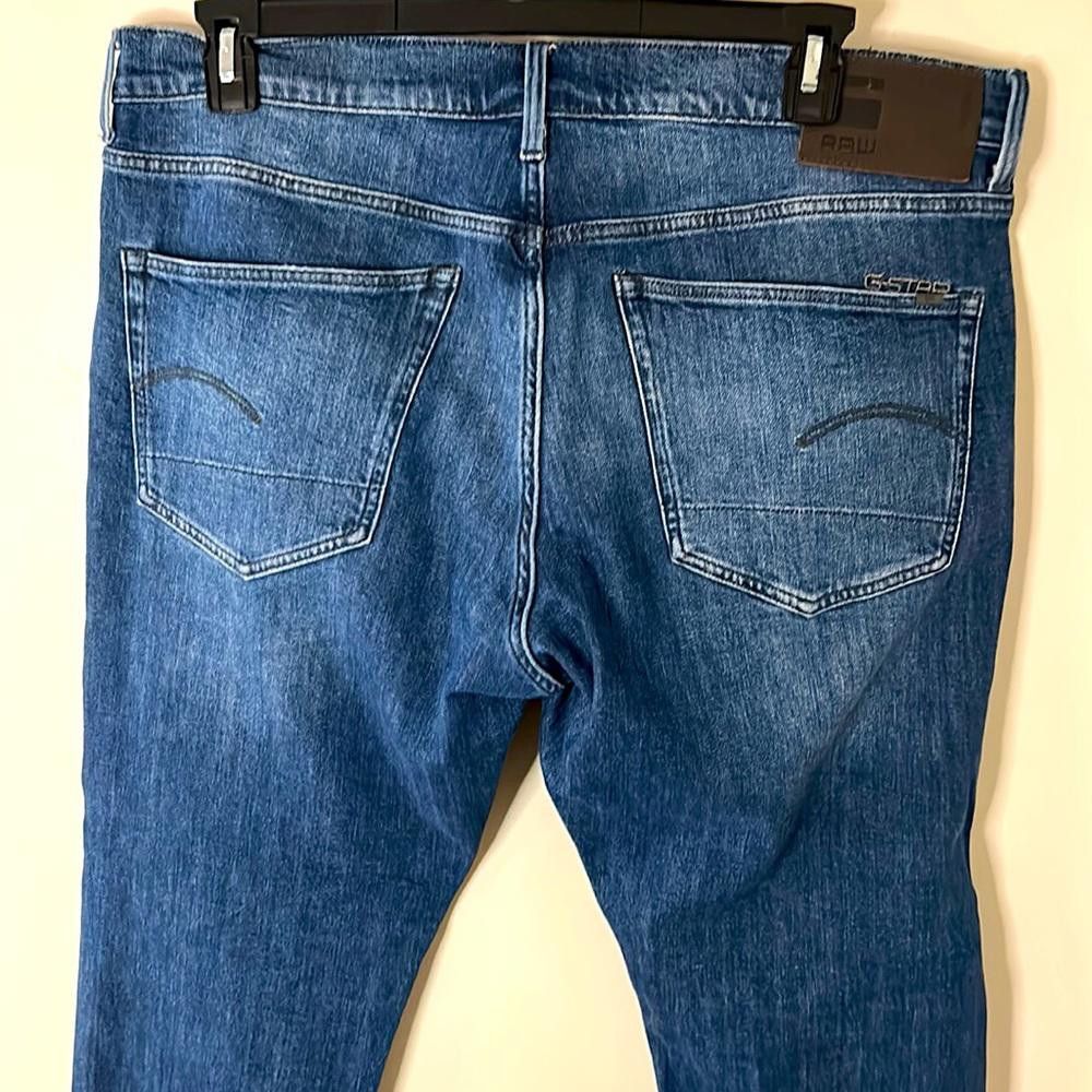 Designer G-Star RAW Straight Tapered 36/32 - 99% Ctn 1% el - med blue Size US 36 / EU 52 - 7 Thumbnail
