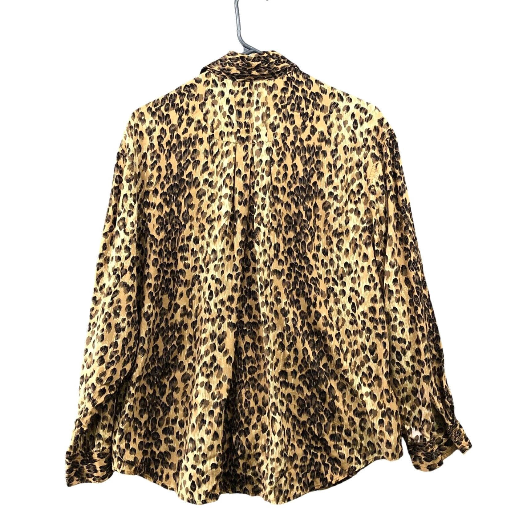 Vintage Vintage Lizwear Leopard Print Shirt Womens S Long Sleeve Rayon Button Down Size S / US 4 / IT 40 - 2 Thumbnail