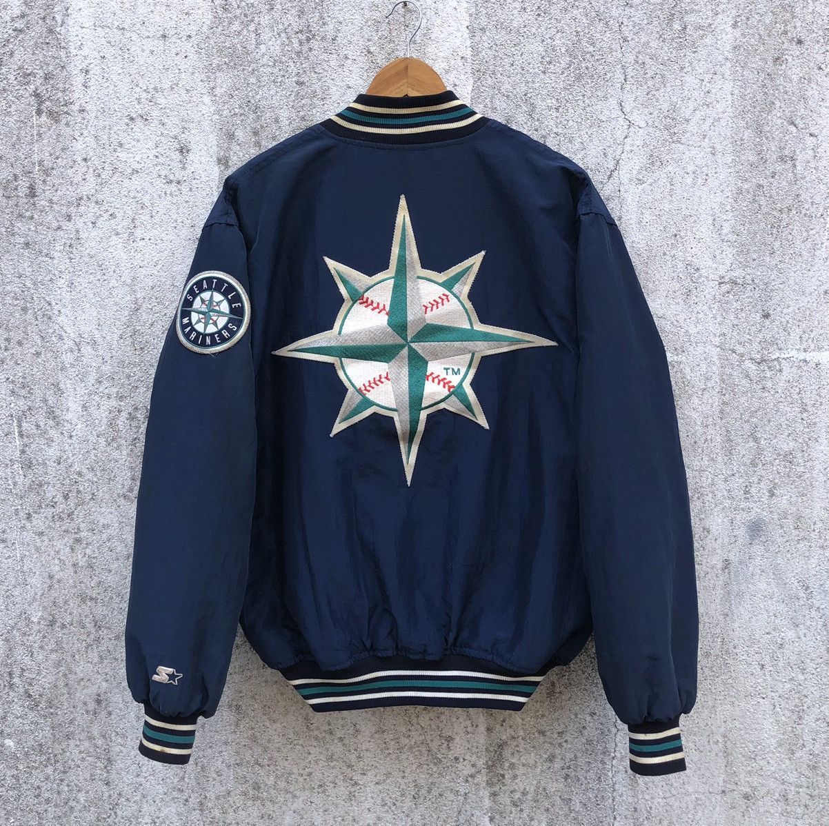 Vintage VTG 80s Seattle Mariners Diamond Collection Starter Jacket Size US L / EU 52-54 / 3 - 5 Thumbnail