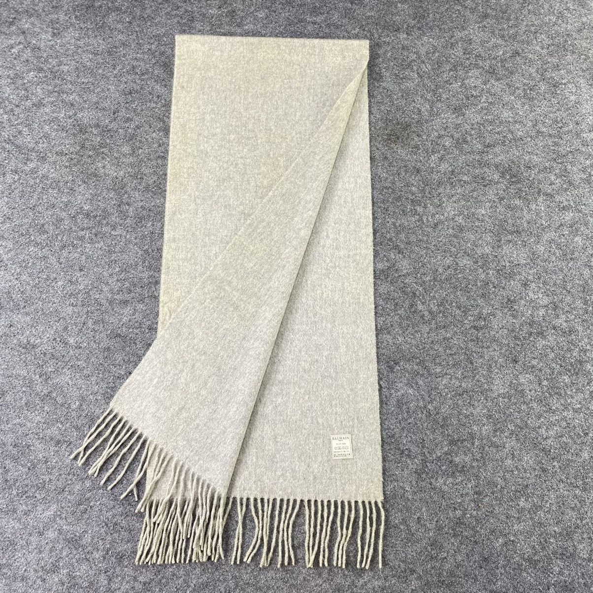 Pierre Balmain × Vintage Balmain Cashmere Scarf / Muffler / Neckwear-T1420 Size ONE SIZE - 4 Thumbnail