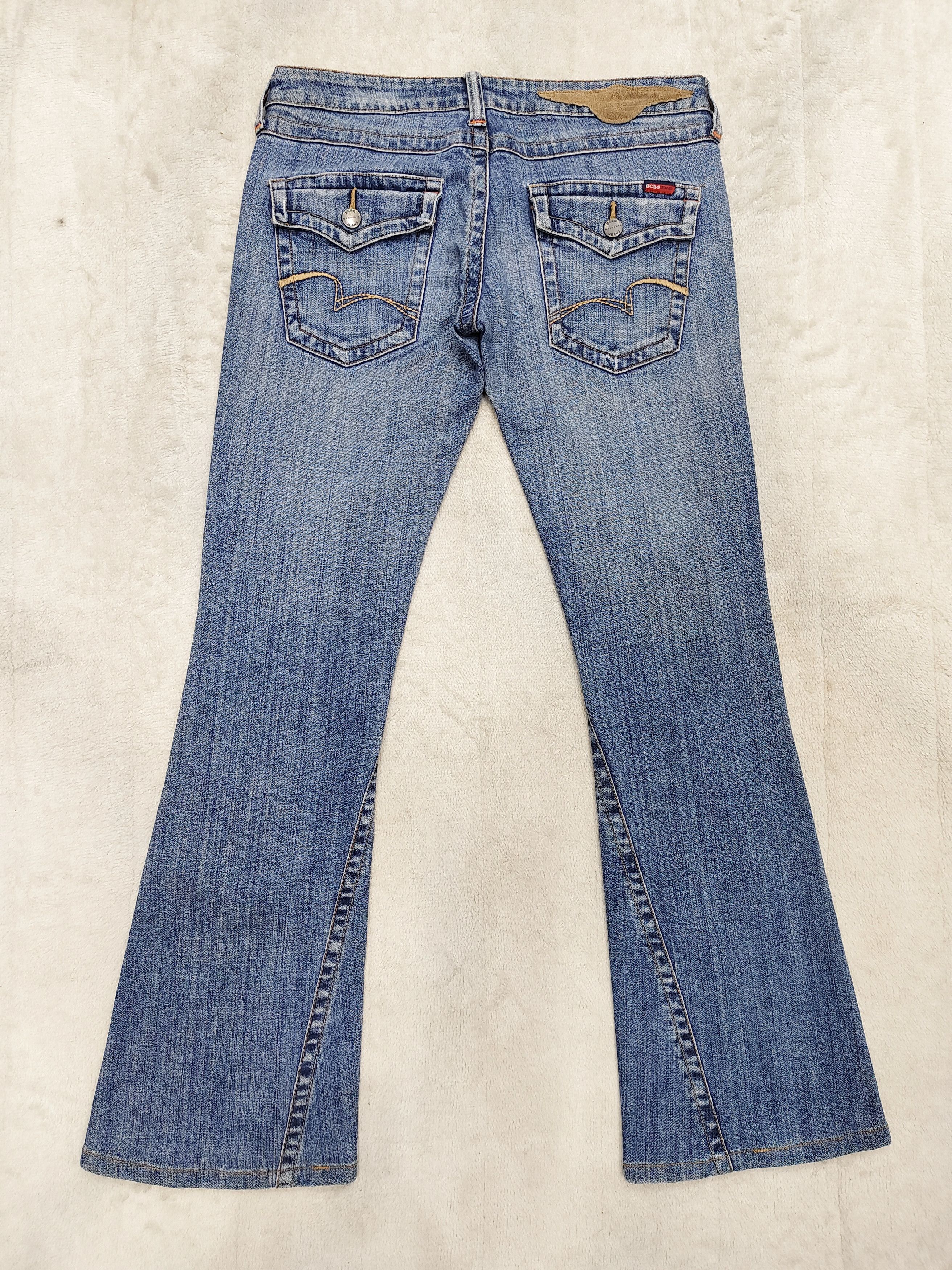 Bcbgmaxazria BCBG Maxazria❤️‍🔥Y2K Parisian Chic Distressed Flare Jeans Size 30" / US 8 / IT 44 - 3 Thumbnail