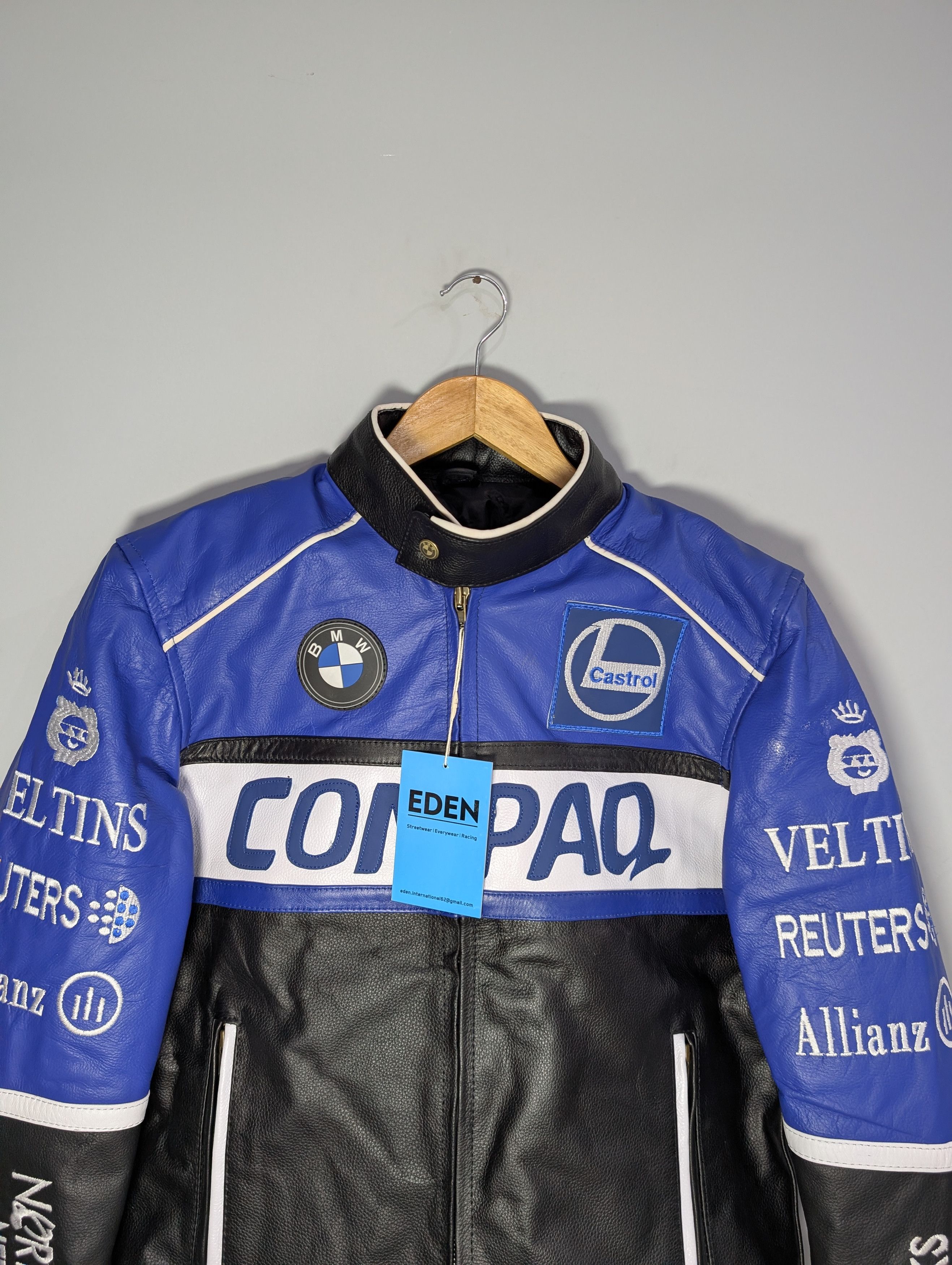 Vintage 🔥BMW🔥 Oversized Vintage 90s Leather Jacket Retro Size M / US 6-8 / IT 42-44 - 3 Thumbnail