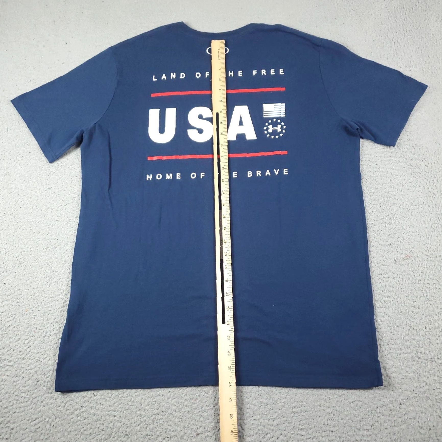 Under Armour Under Armour T-Shirt Mens XL Blue HeatGear Short Sleeve Crew Neck Logo Cotton Blend - USA Sports Classic 80s 90s Debut Mens Size US XL / EU 56 / 4 - 5 Thumbnail