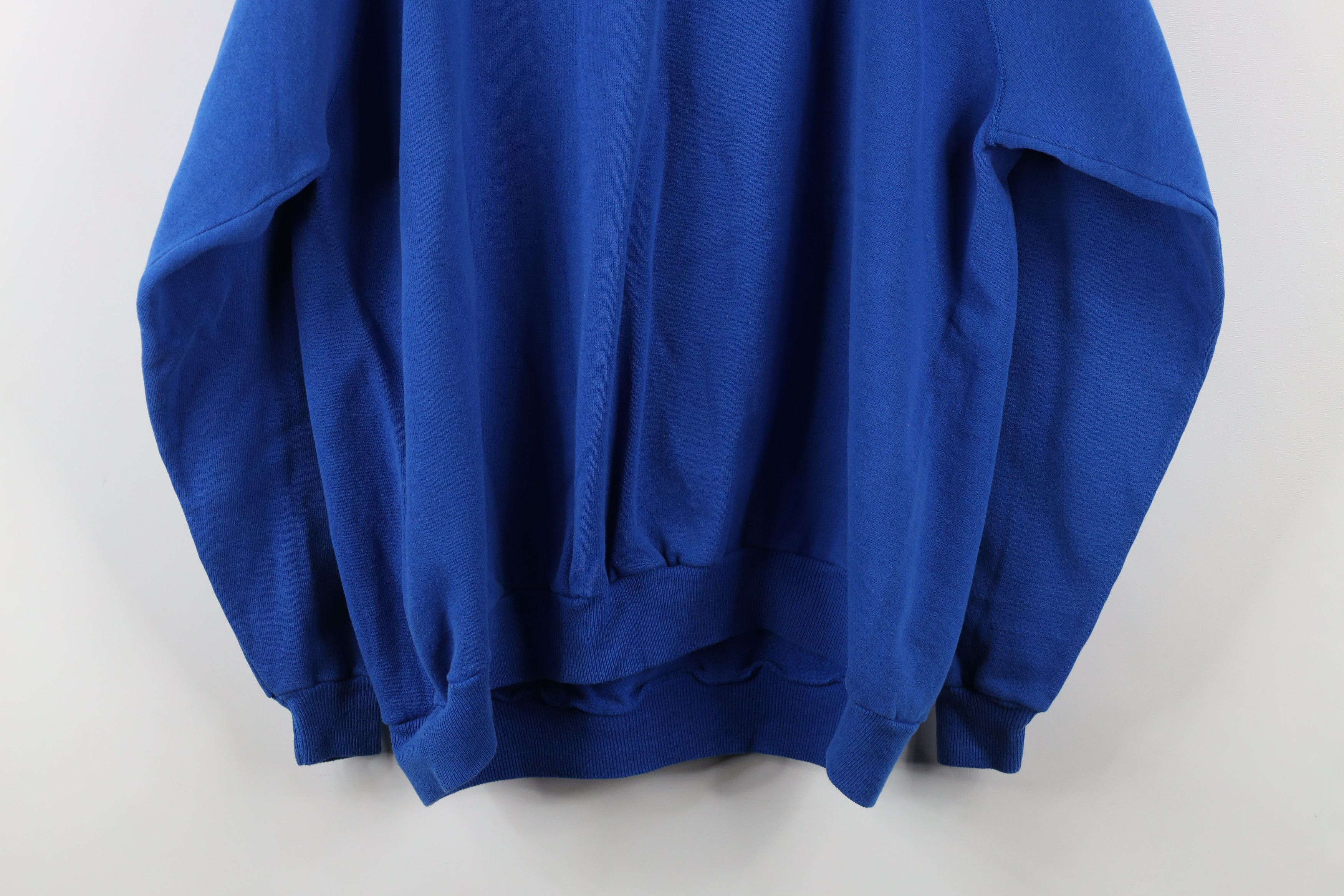 Hanes × Vintage Vintage 80s 90s Hanes Crewneck Sweatshirt Royal Blue USA Size XL / US 12-14 / IT 48-50 - 10 Thumbnail