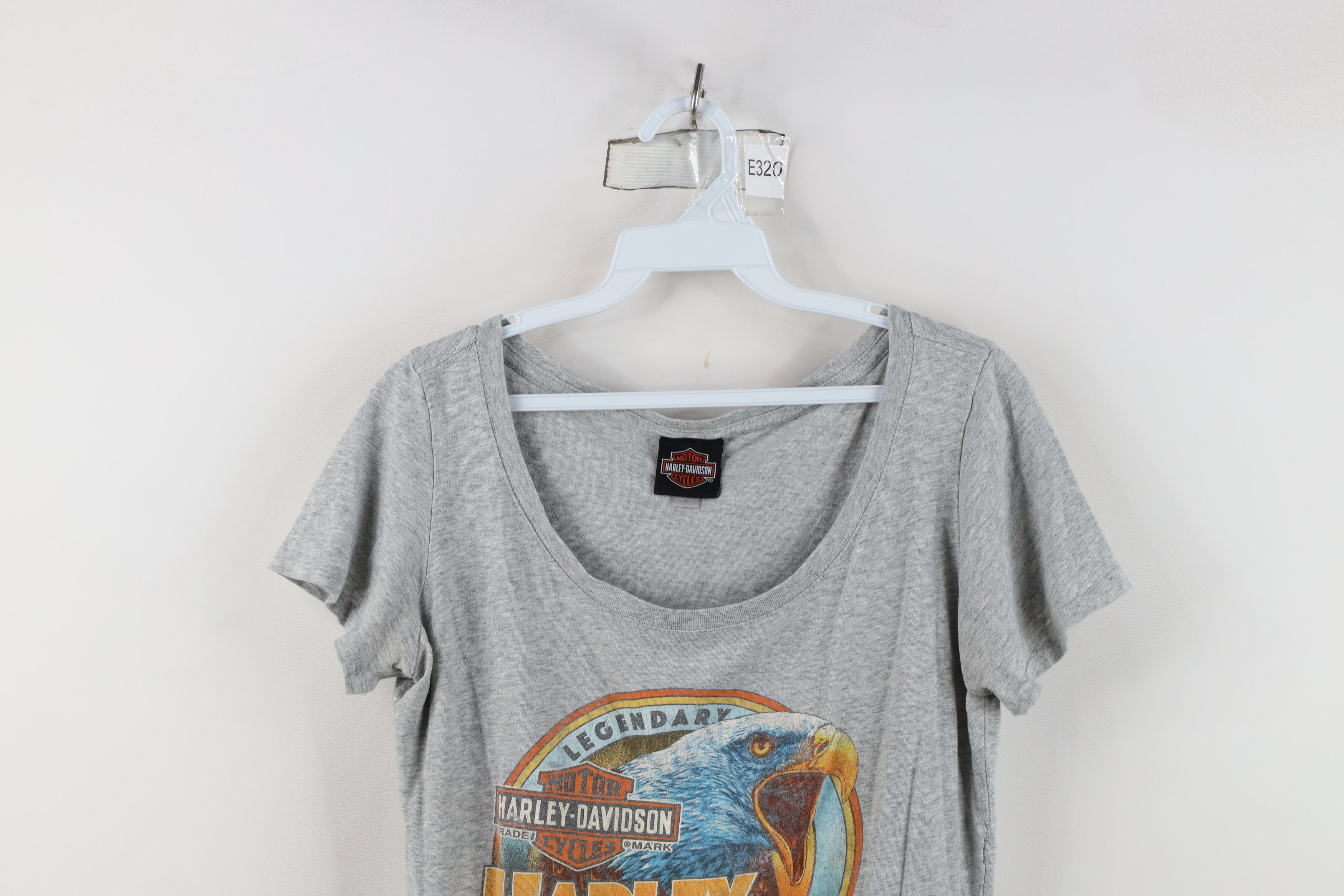Harley Davidson Y2K Harley Davidson Spell Eagle Short Sleeve T-Shirt Gray Size L / US 10 / IT 46 - 2 Thumbnail