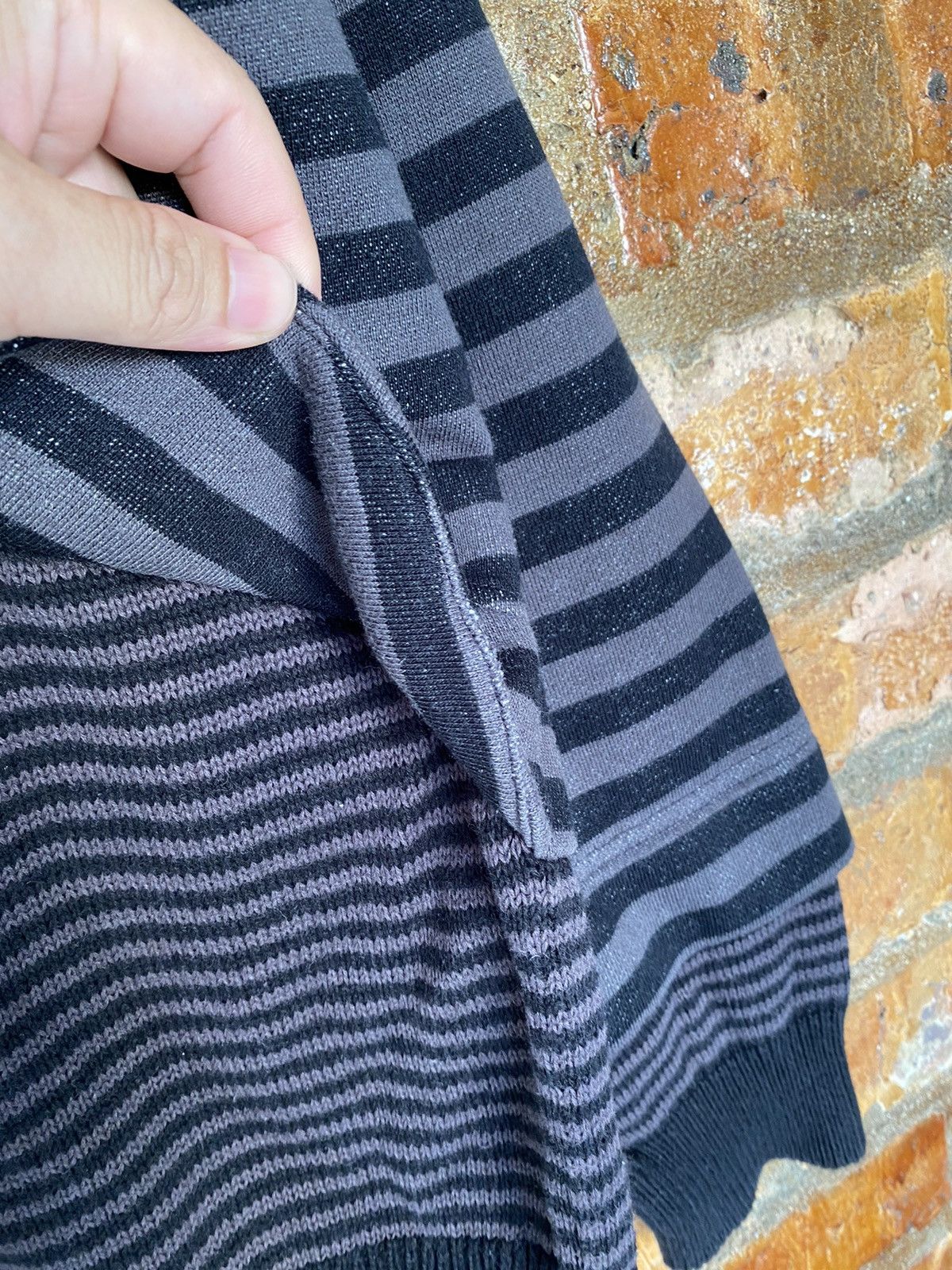Ne-Net Vtg hybrid loopwheeler and knit stripe Size US M / EU 48-50 / 2 - 8 Thumbnail