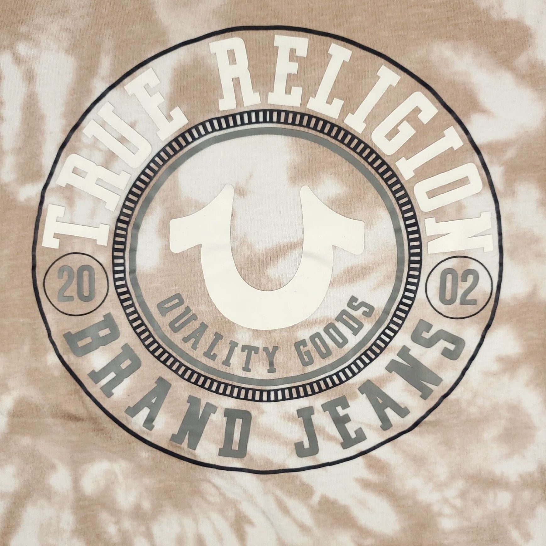True Religion True Religion Casual Short Sleeve T Shirt Womens Small Beige Cotton Crew Neck Pullover Size S / US 4 / IT 40 - 2 Thumbnail