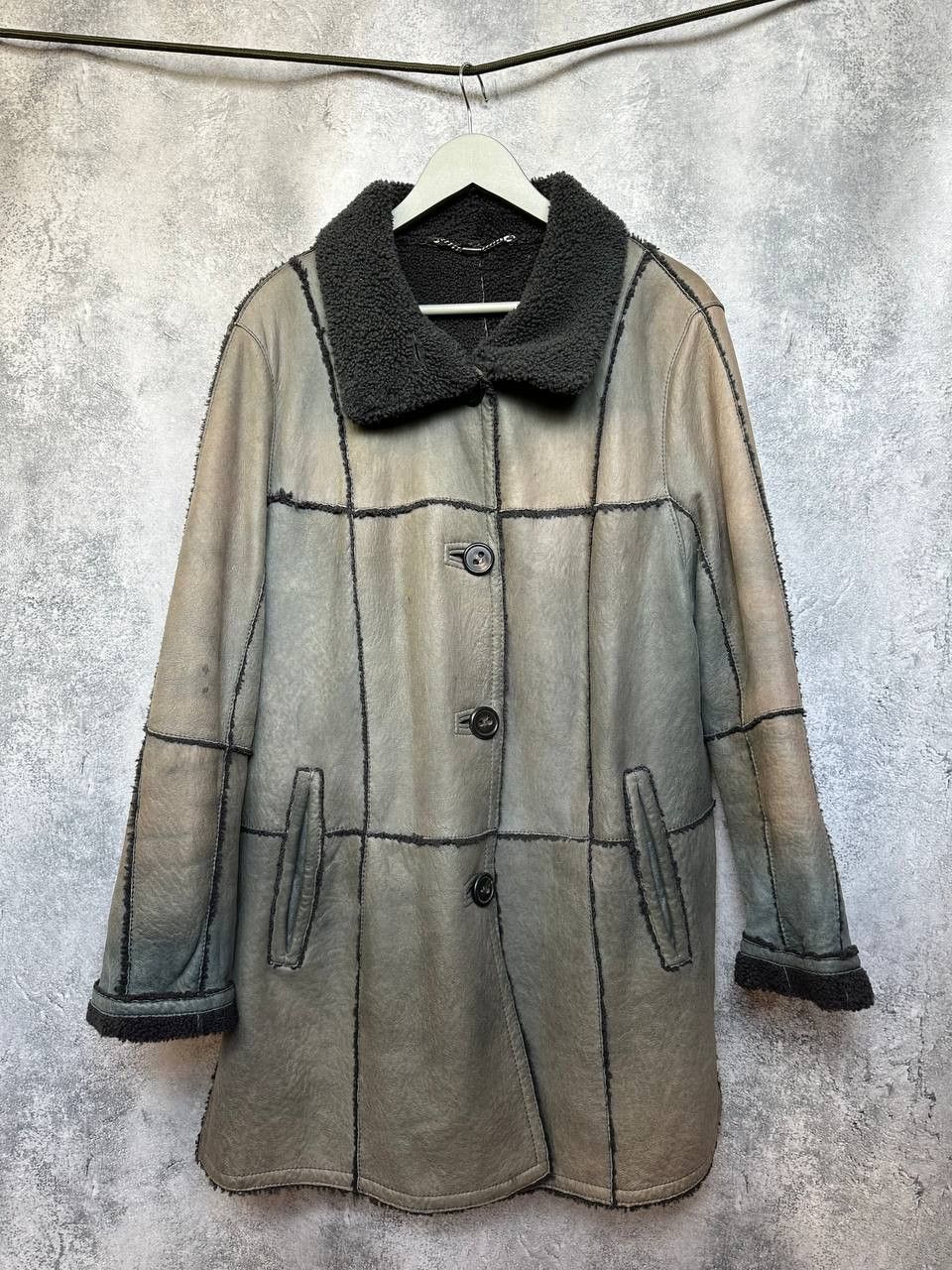 Other RRP 1900$ Werner Christ Patchwork Shearling Coat Size 50 Size US L / EU 52-54 / 3 - 1 Thumbnail