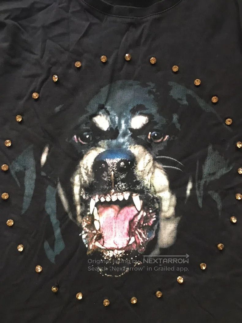Givenchy Givenchy Dog Head Crystal Short Tee Size US L / EU 52-54 / 3 - 1 Thumbnail